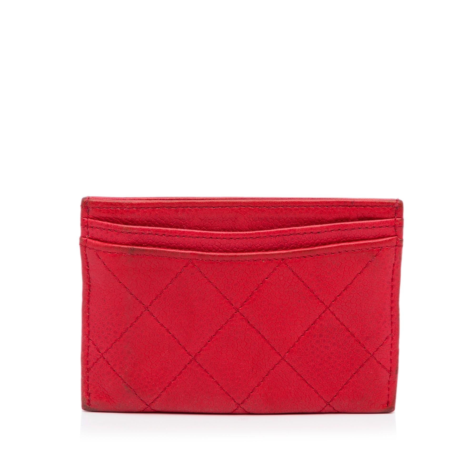 Chanel CC Caviar Card Holder (SHG-Nip8du)