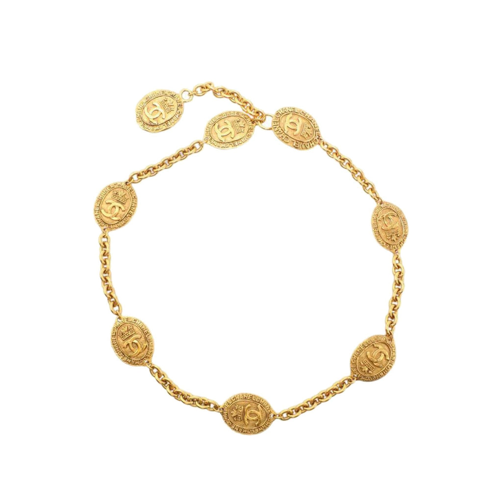 Chanel CC Crown Station Necklace (SHG-ZTMLcS)