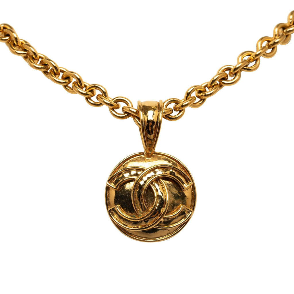 Chanel CC Round Pendant Necklace (SHG-4DZzNG)
