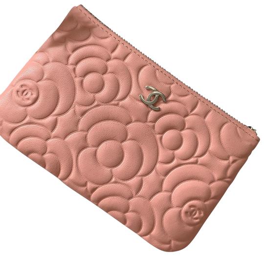 Chanel Camellia Embossed O Case-Pochette