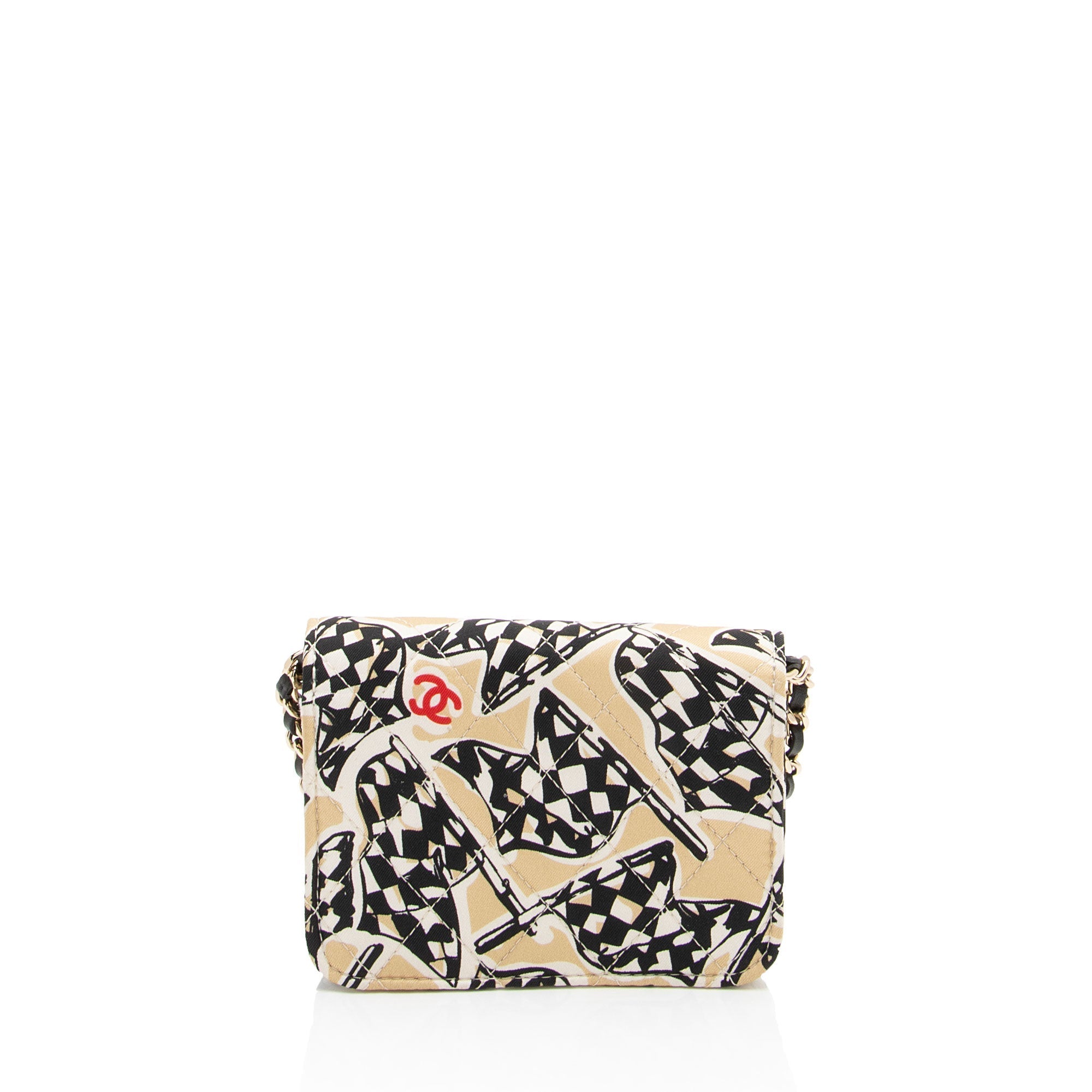 Chanel Canvas Check CC Flap Mini Wallet on Chain Bag (SHF-EUfiZA)