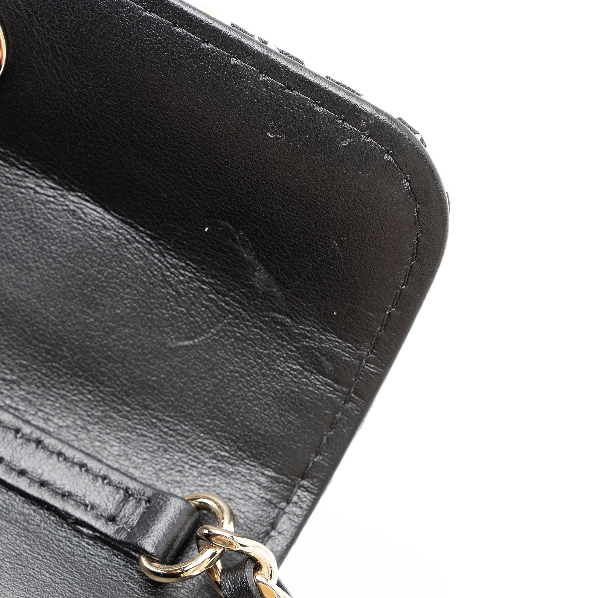 Chanel Canvas Check CC Flap Mini Wallet on Chain Bag (SHF-EUfiZA)
