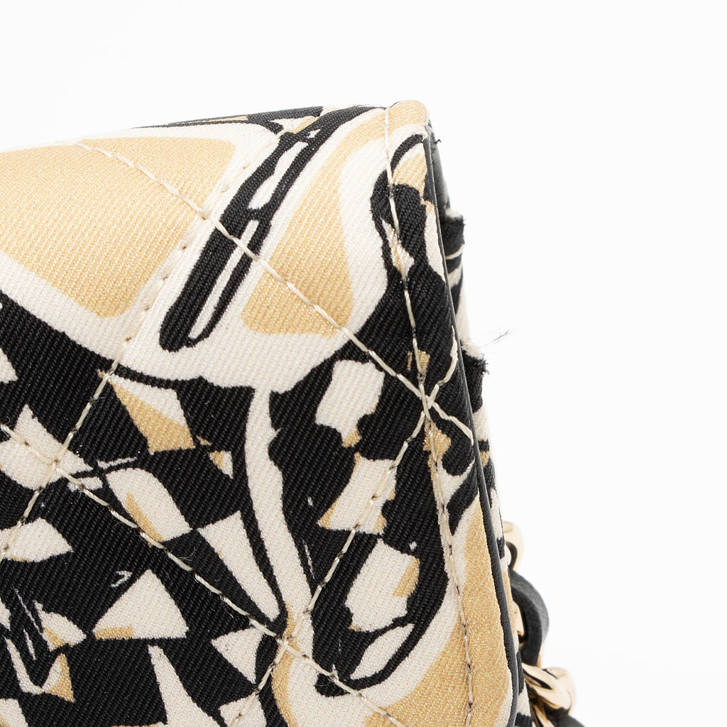 Chanel Canvas Check CC Flap Mini Wallet on Chain Bag (SHF-EUfiZA)