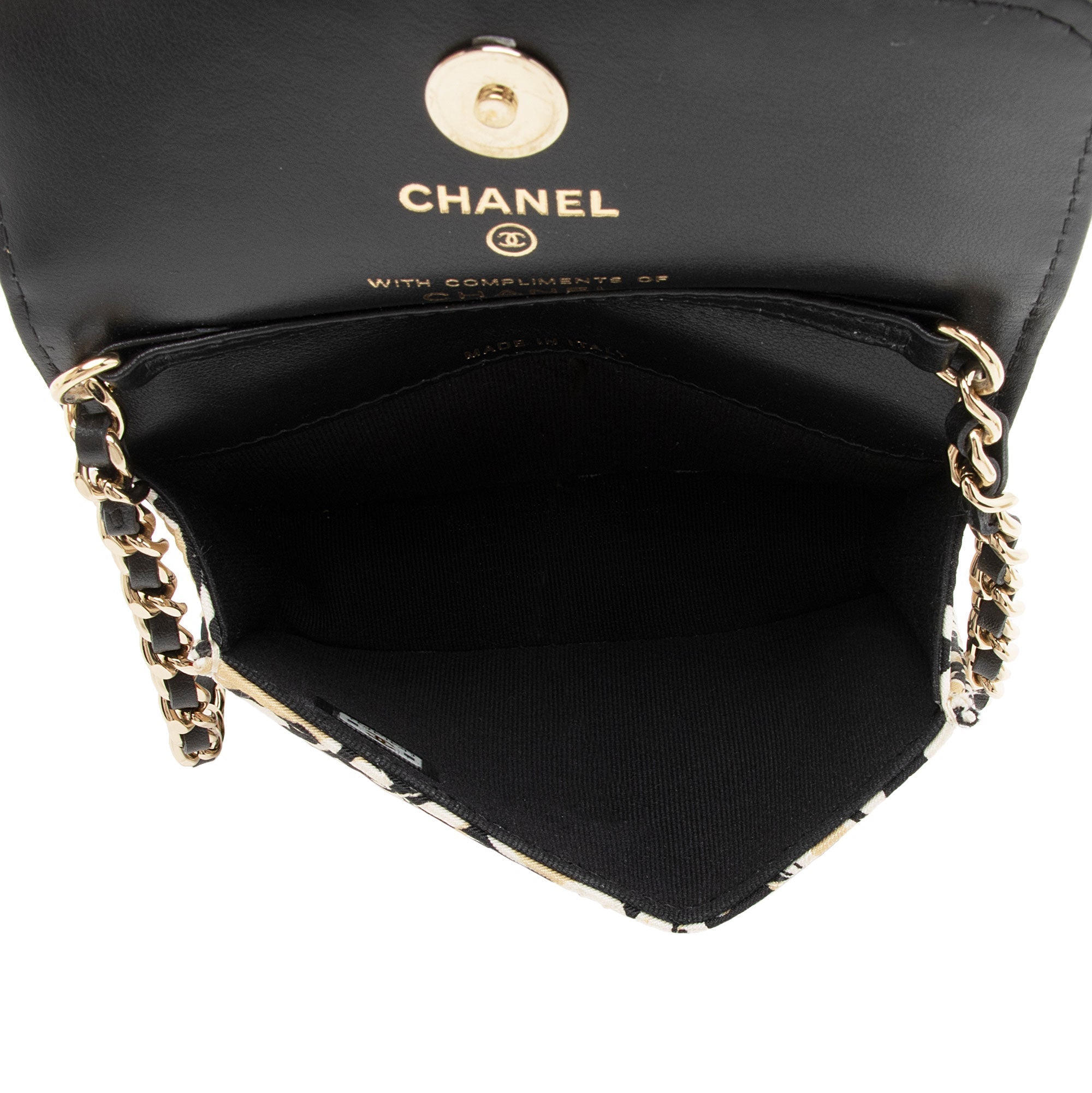 Chanel Canvas Check CC Flap Mini Wallet on Chain Bag (SHF-EUfiZA)