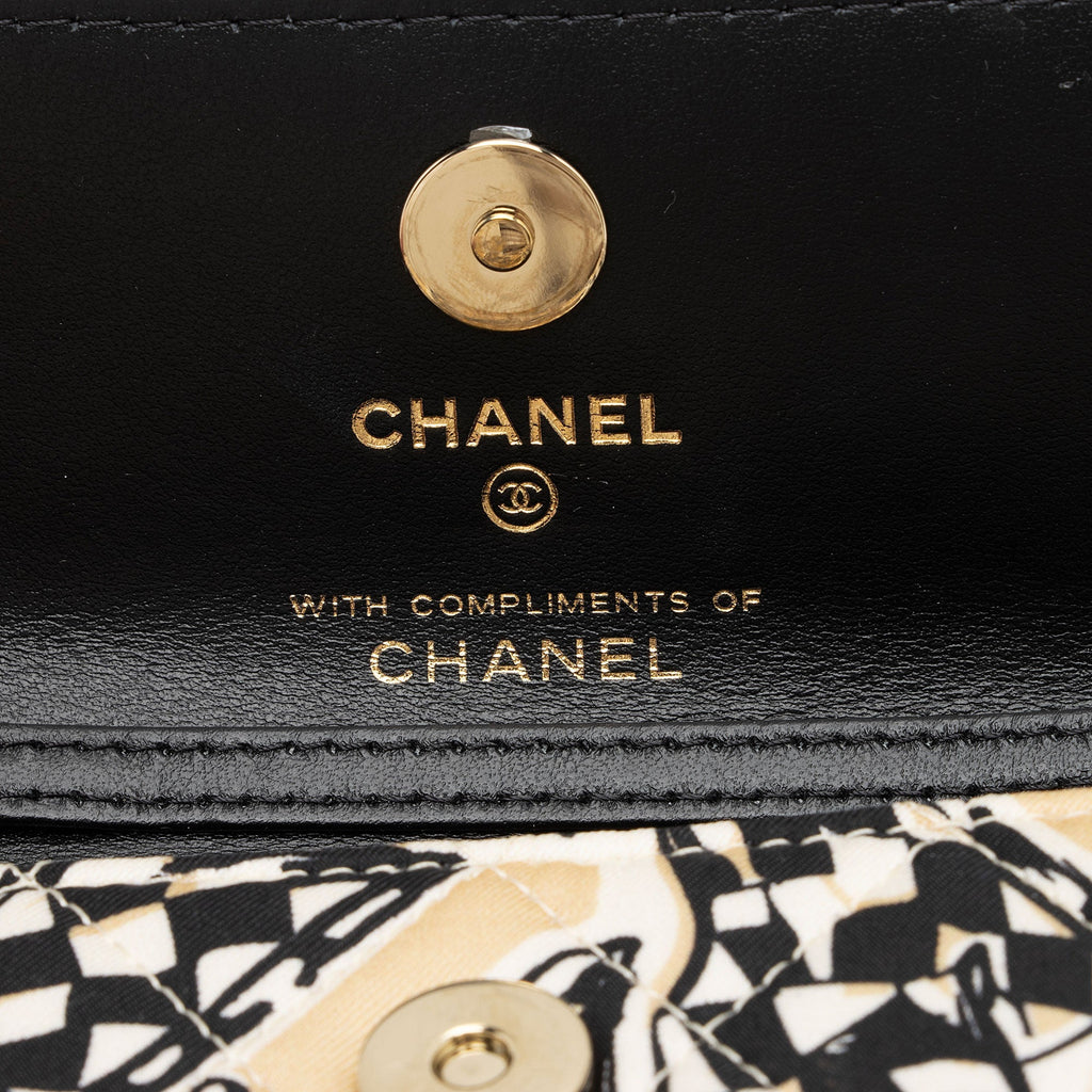 Chanel Canvas Check CC Flap Mini Wallet on Chain Bag (SHF-EUfiZA)