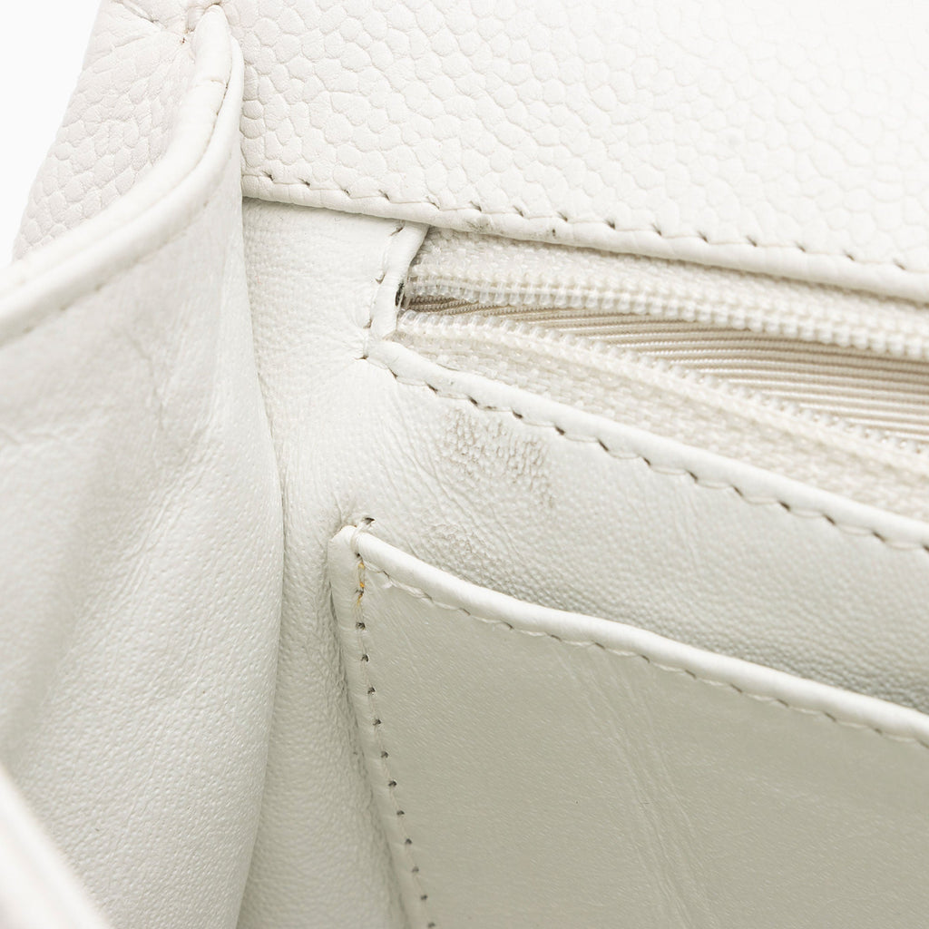 Chanel Caviar Leather Bijoux Chain Jumbo Single Flap Bag (SHF-JXTEcx)