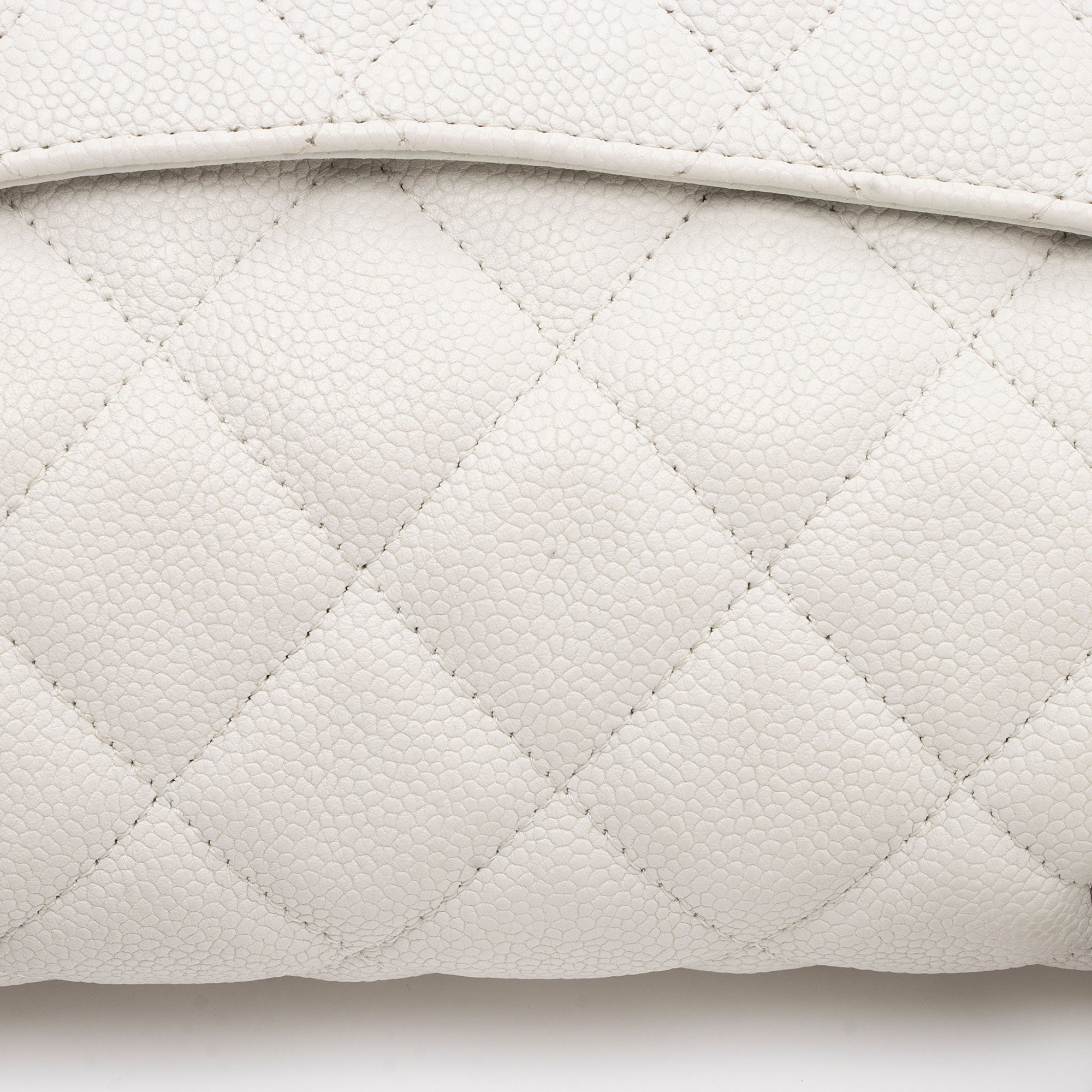 Chanel Caviar Leather Bijoux Chain Jumbo Single Flap Bag (SHF-JXTEcx)