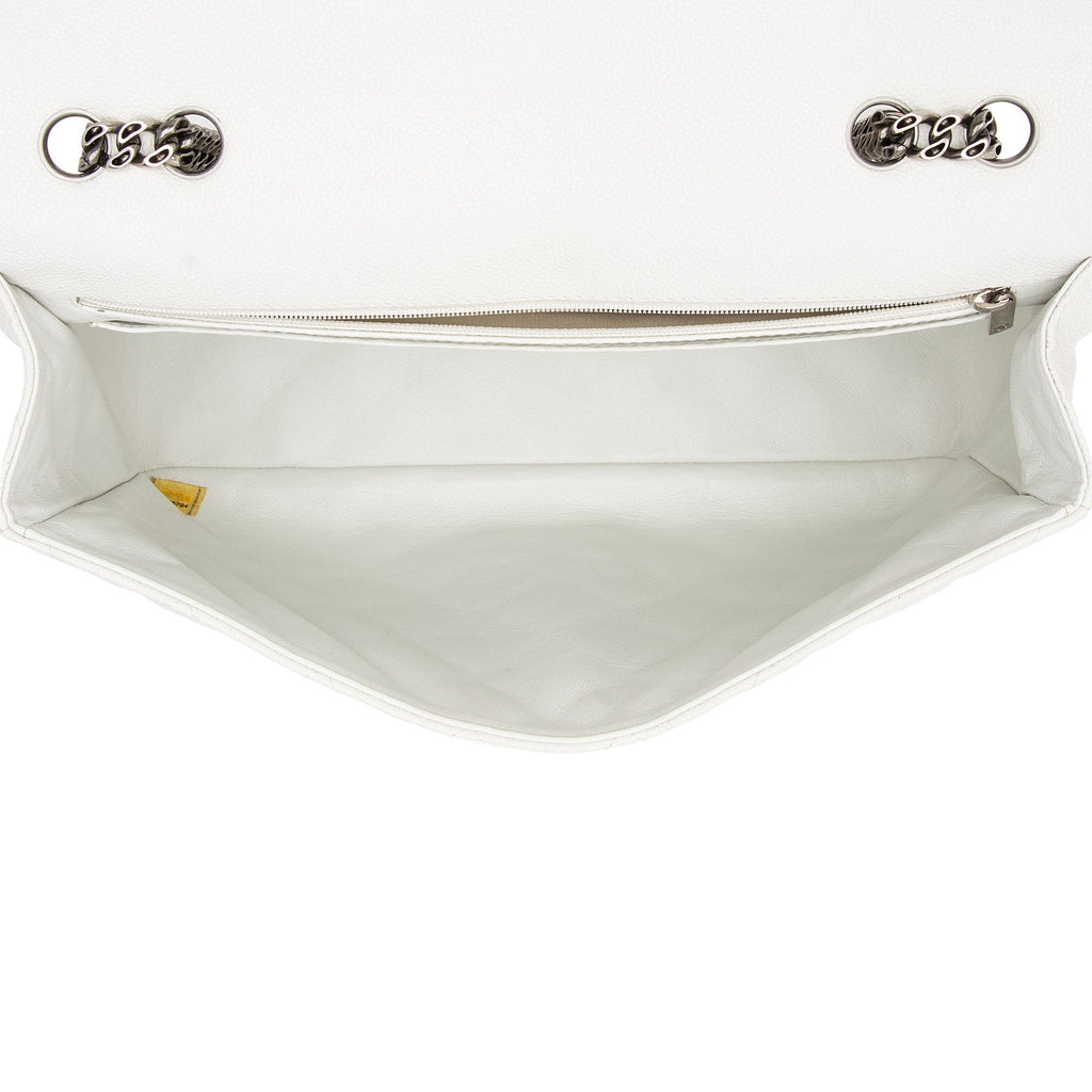 Chanel Caviar Leather Bijoux Chain Jumbo Single Flap Bag (SHF-JXTEcx)