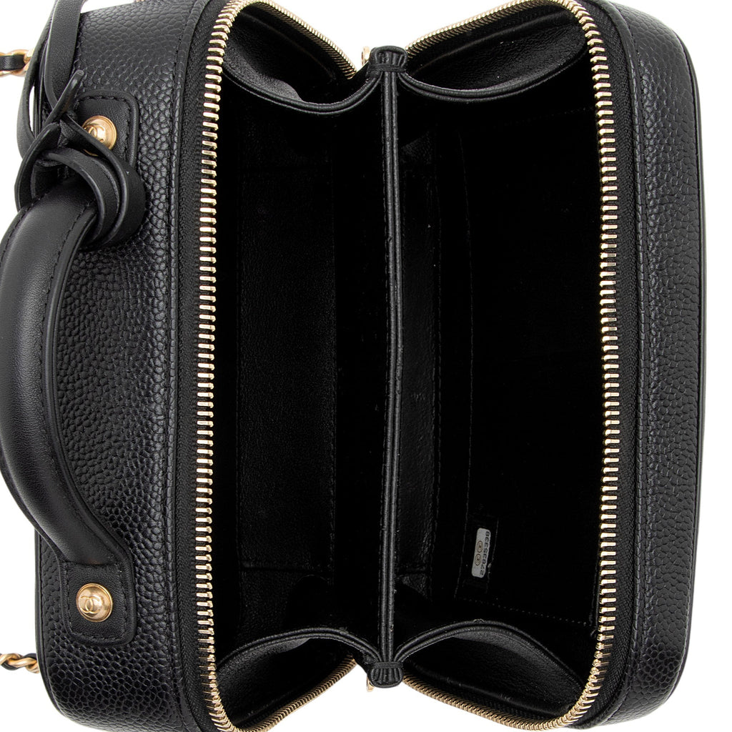 Chanel Caviar Leather CC Filigree Small Vanity Case (SHF-0Nks5y)