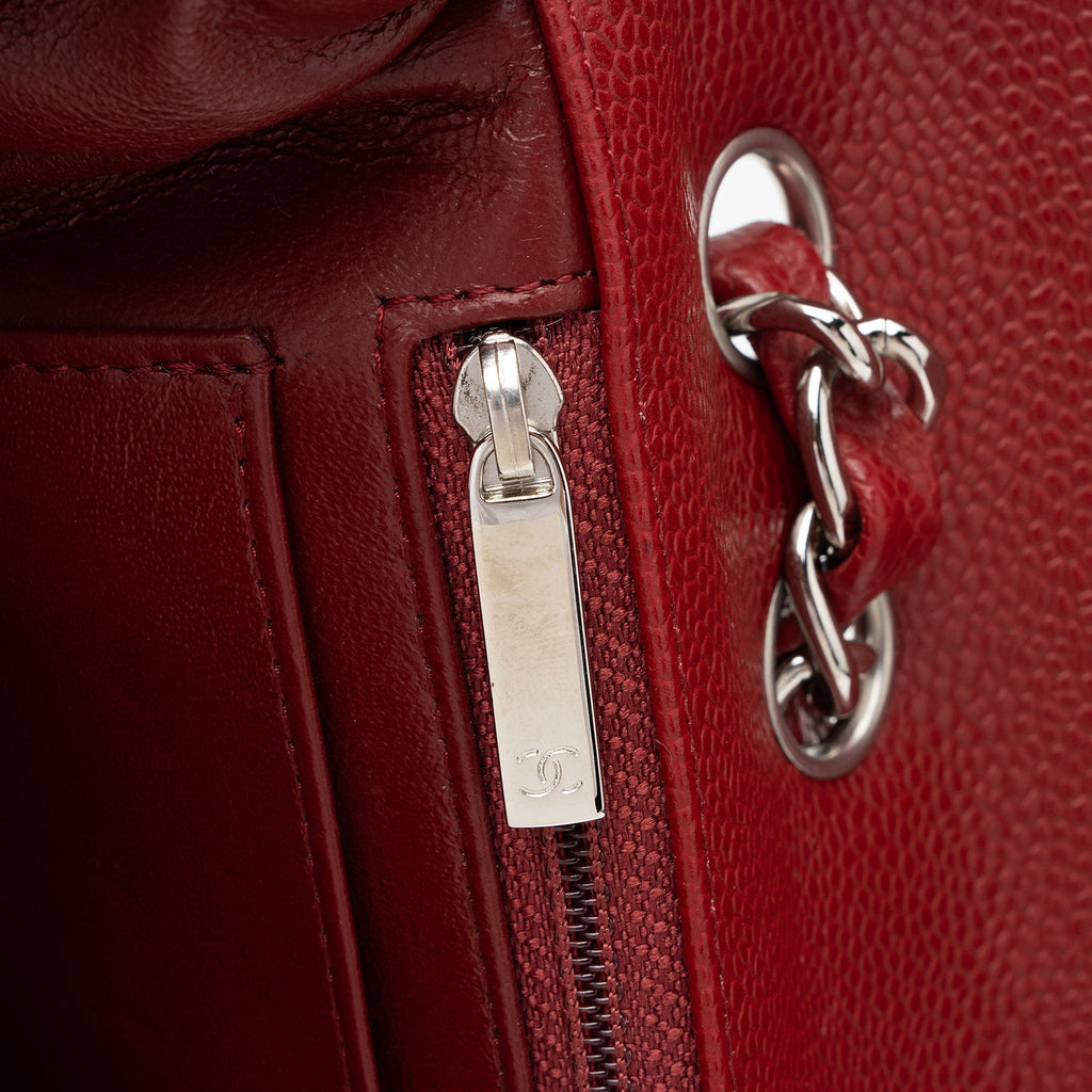 Chanel Caviar Leather Classic Jumbo Single Flap Bag (SHF-xdYaEs)