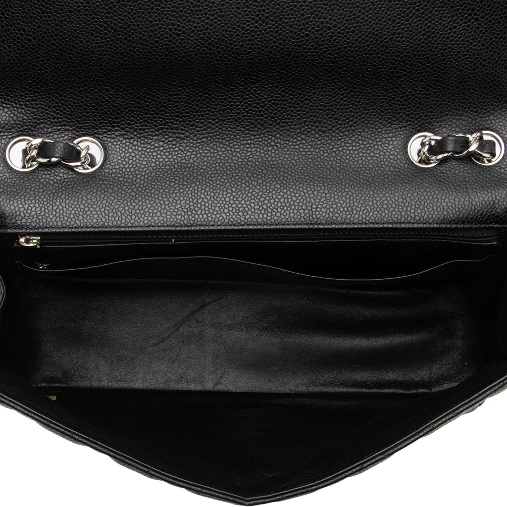 Chanel Caviar Leather Classic Jumbo Single Flap Bag (SHF-TAC3Im)