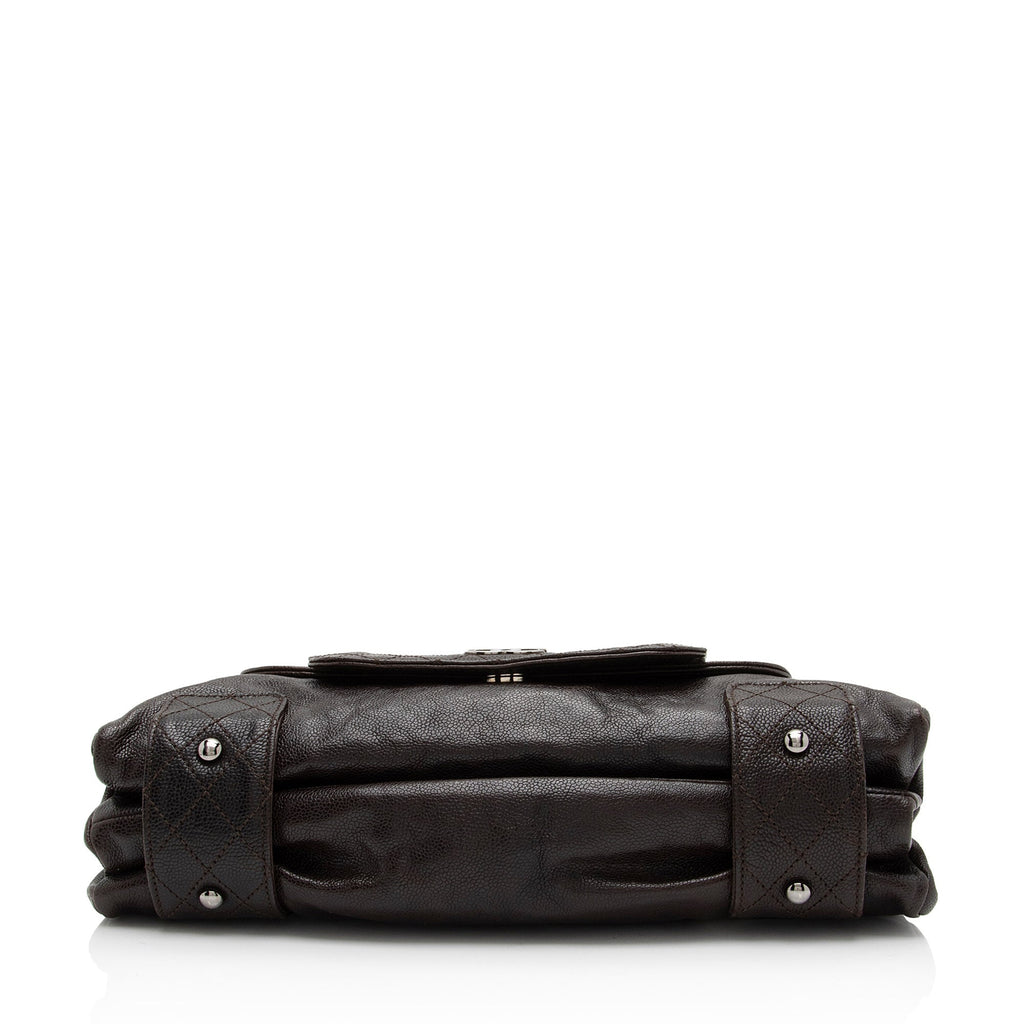 Chanel Caviar Leather Pocket In The City Accordion Flap Bag (SHF-7yhvso)