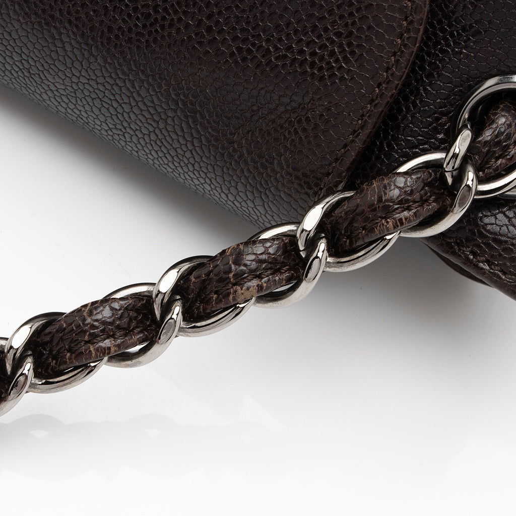Chanel Caviar Leather Pocket In The City Accordion Flap Bag (SHF-7yhvso)