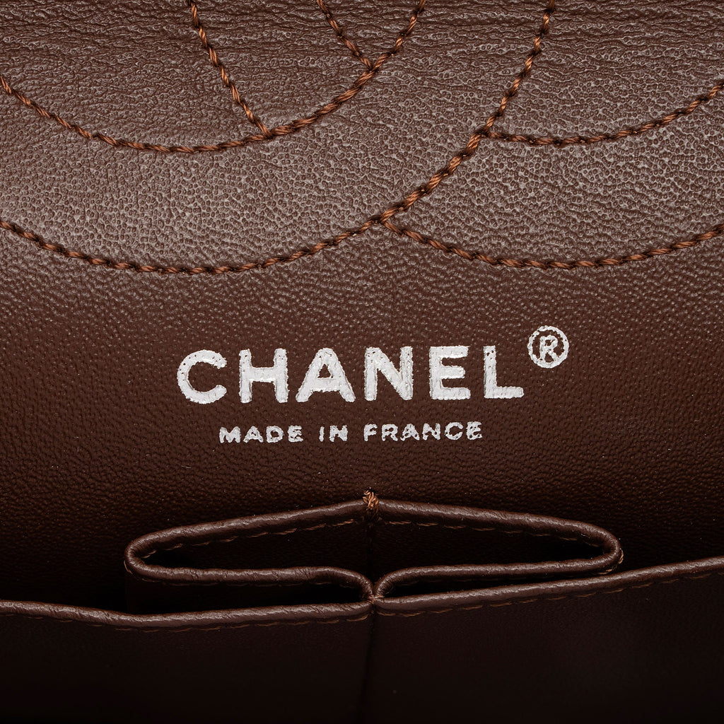 Chanel Caviar Leather Reissue 225 Double Flap Shoulder Bag (SHF-gheQo9)