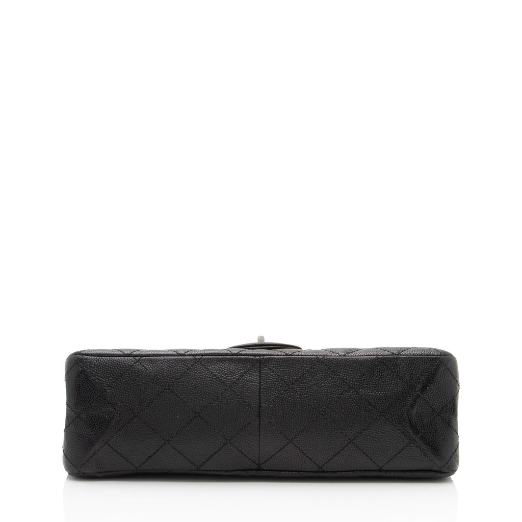 Chanel Caviar Leather Reissue 227 Double Flap Shoulder Bag (SHF-f1StZB)