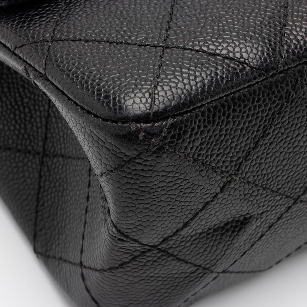 Chanel Caviar Leather Reissue 227 Double Flap Shoulder Bag (SHF-f1StZB)