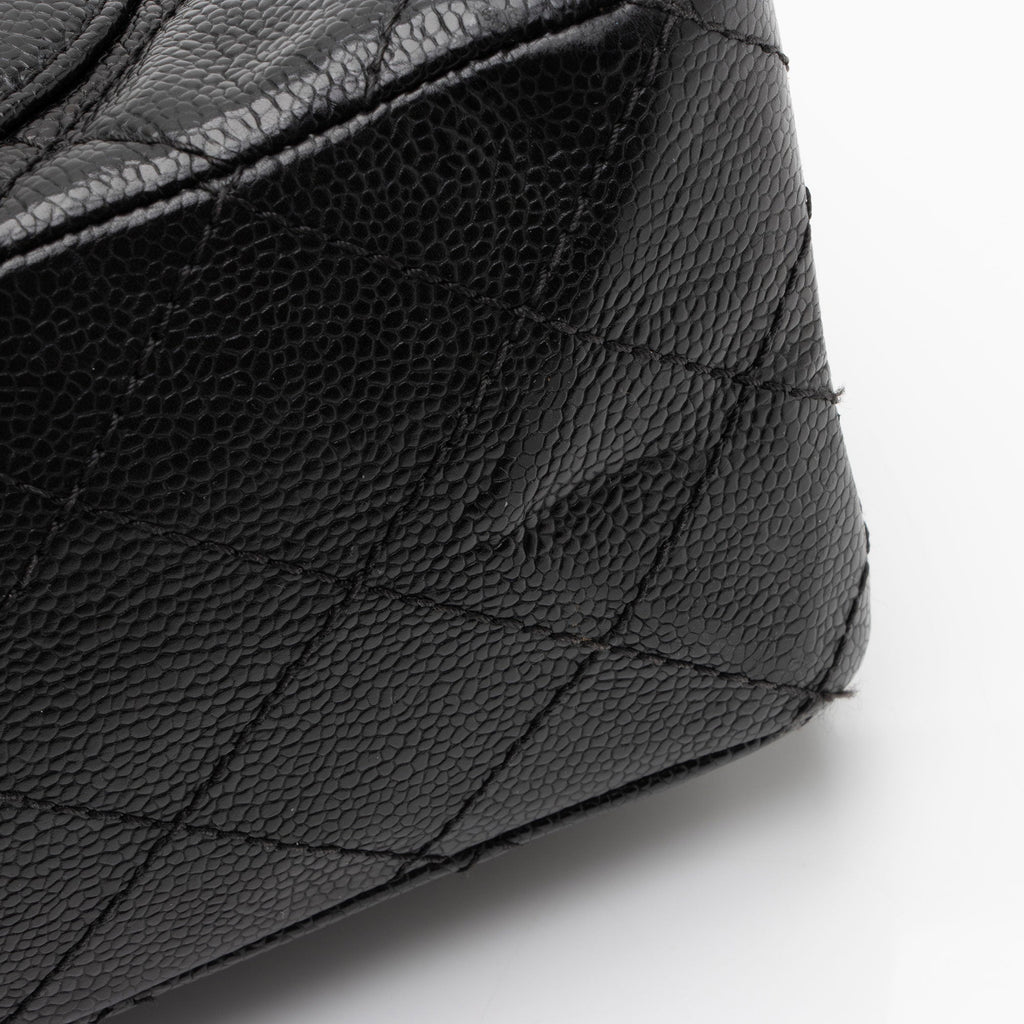 Chanel Caviar Leather Reissue 227 Double Flap Shoulder Bag (SHF-f1StZB)