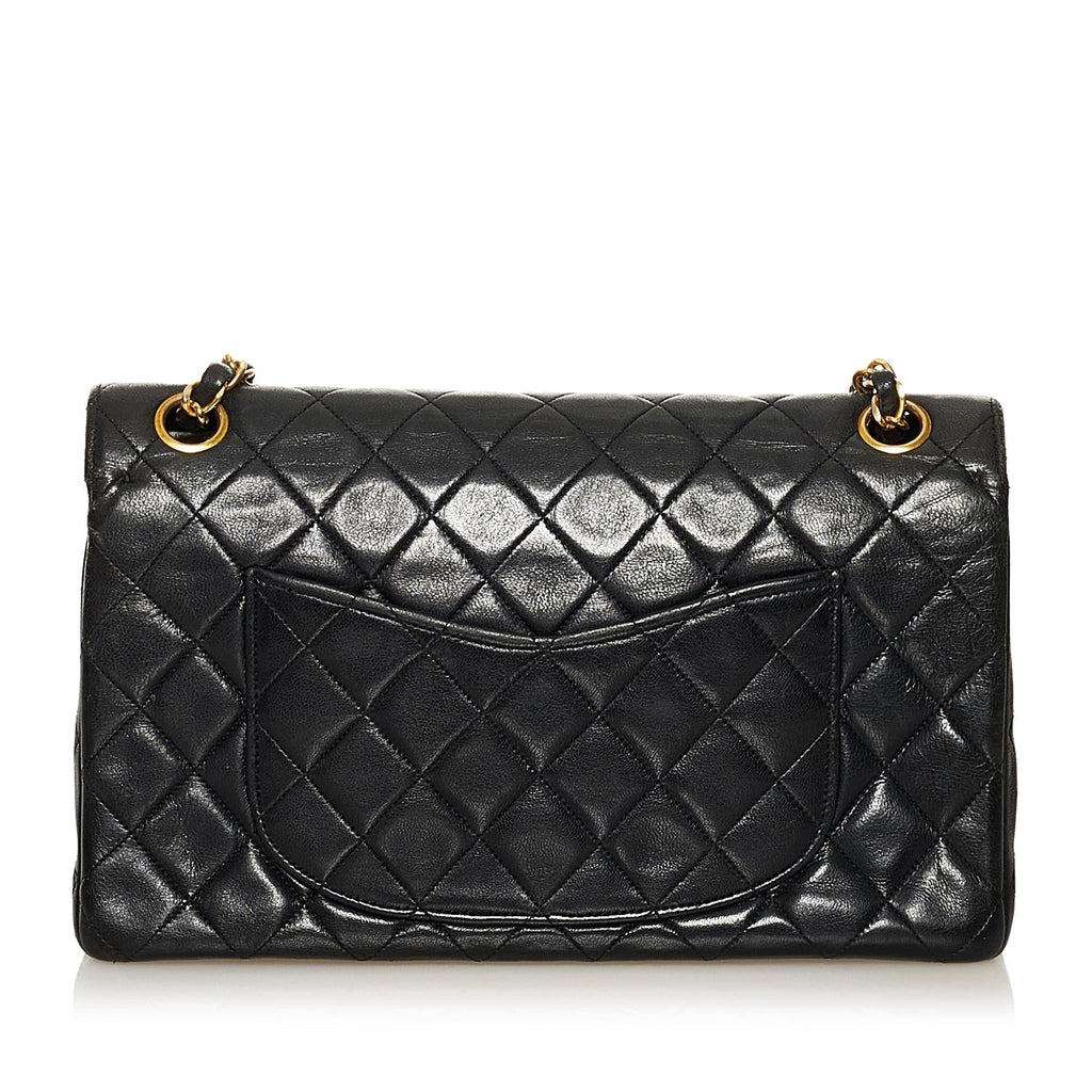 Chanel Classic Lambskin Leather Double Flap Bag (SHG-34550)