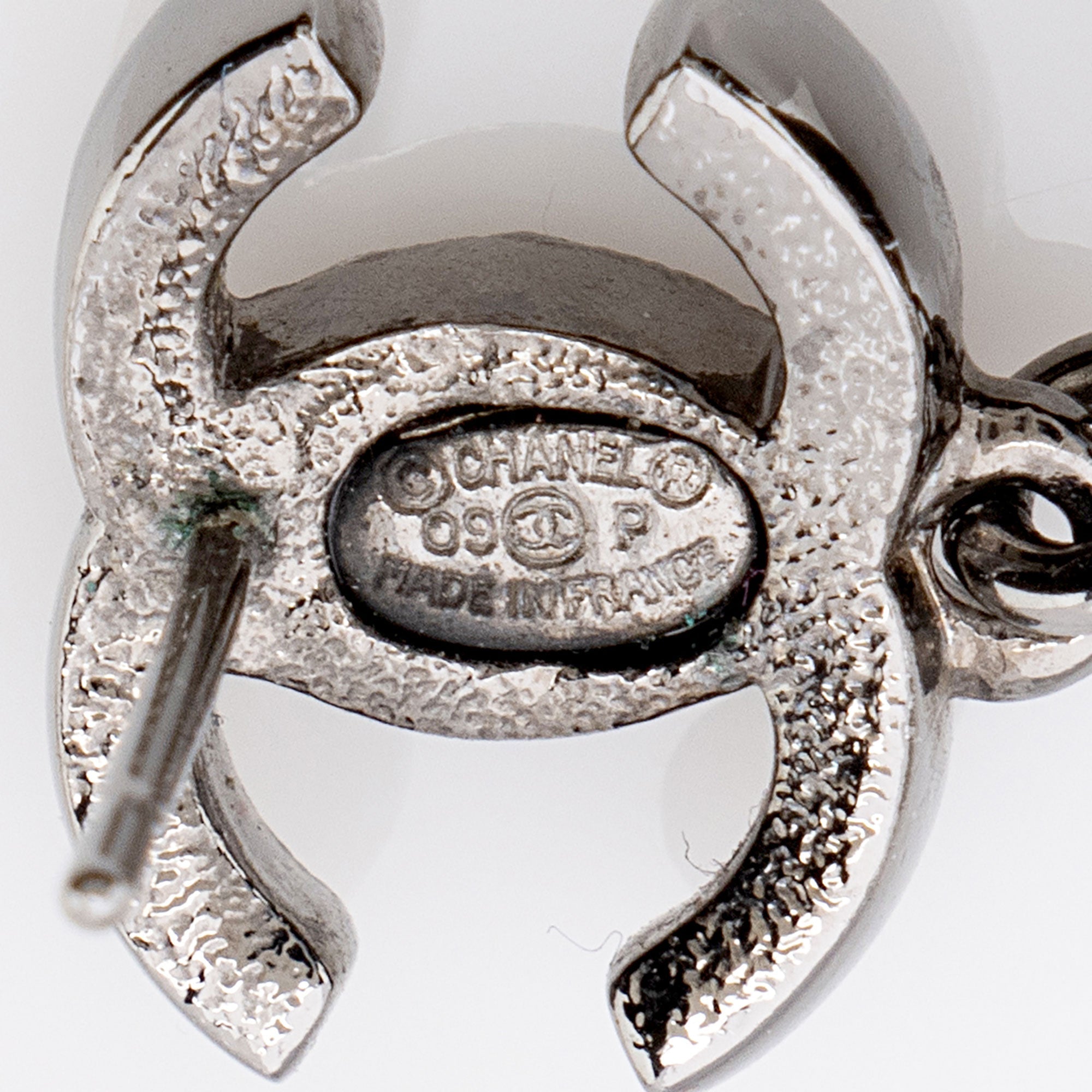 Chanel Crystal CC Bead Drop Earrings (SHF-UM6W64)