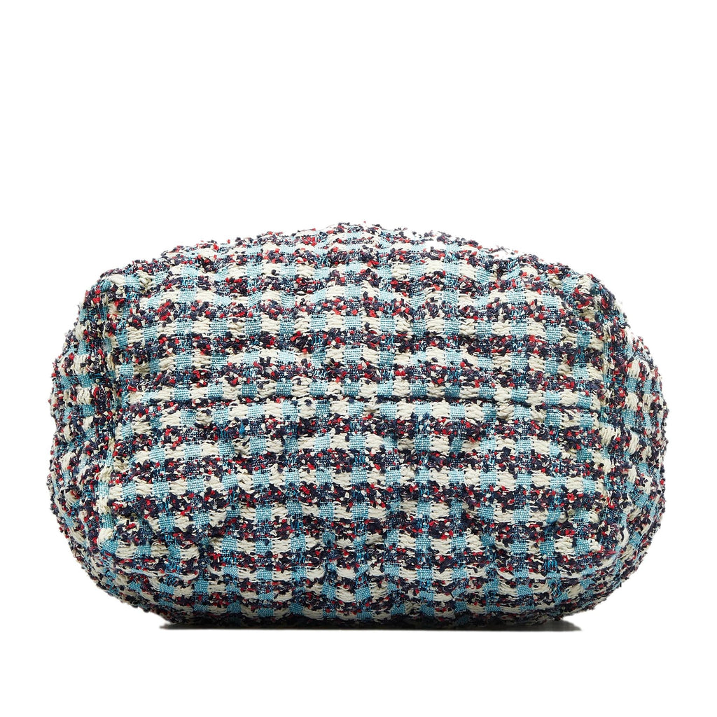 Chanel Cuba Chesterfield Tweed Drawstring Bucket Bag (SHG-cXRn1b)