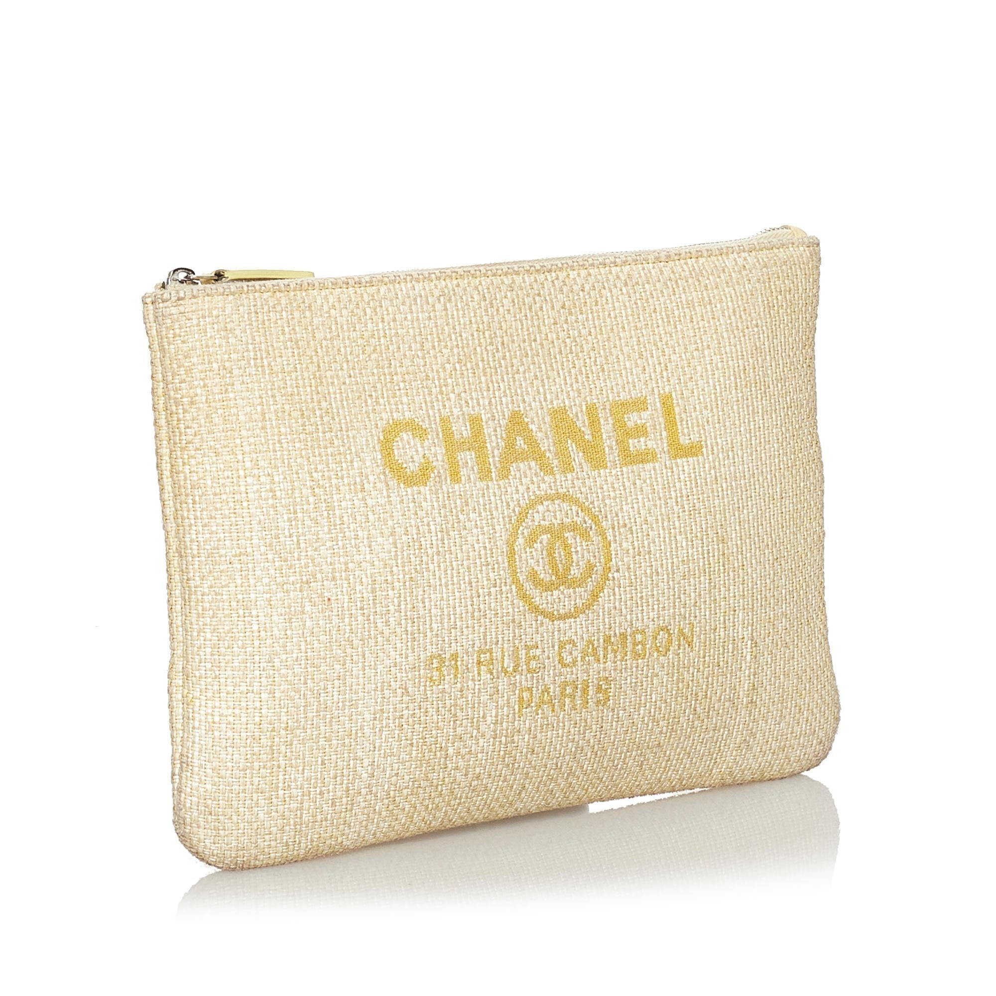 Chanel Deauville O-Case Raffia Clutch Bag (SHG-30795)