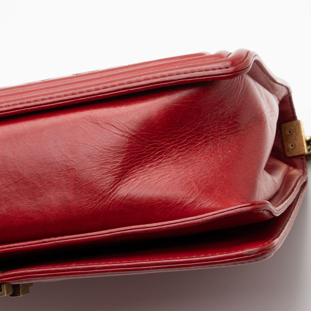 Chanel Glazed Calfskin Large Boy Bag (SHF-mCspEX)