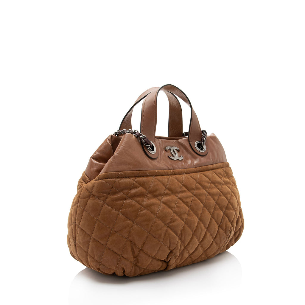 Chanel Iridescent Calfskin In the Mix Bowler Small Tote (SHF-otOqlH)