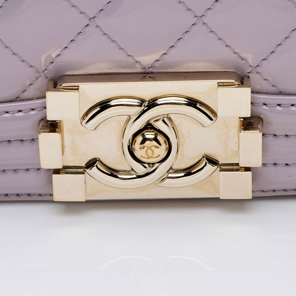 Chanel Patent Leather New Medium Boy Bag (SHF-o181rK)