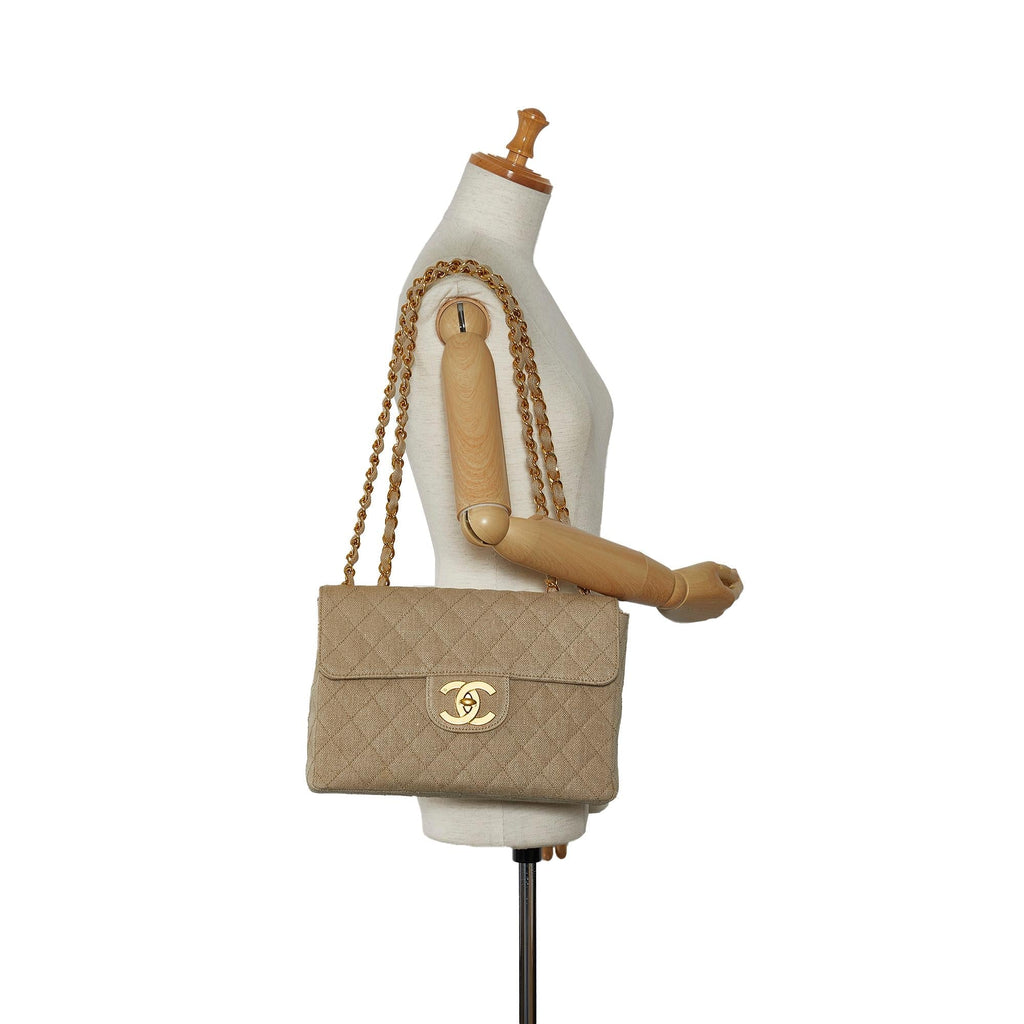 Chanel Jumbo XL Classic Cotton Single Flap (SHG-YZOG3l)