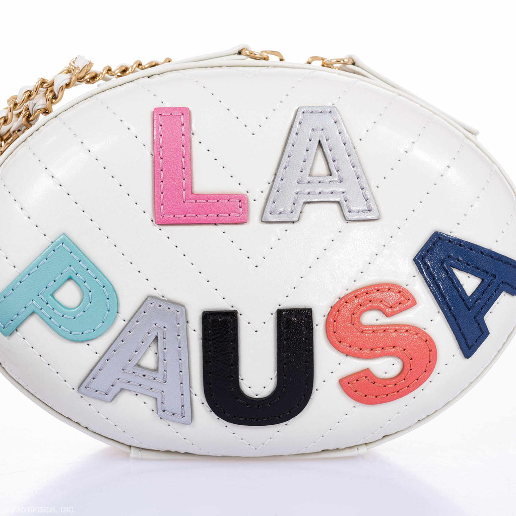 Chanel La Pausa Clutch White & Silver Cross Body Limited Edition