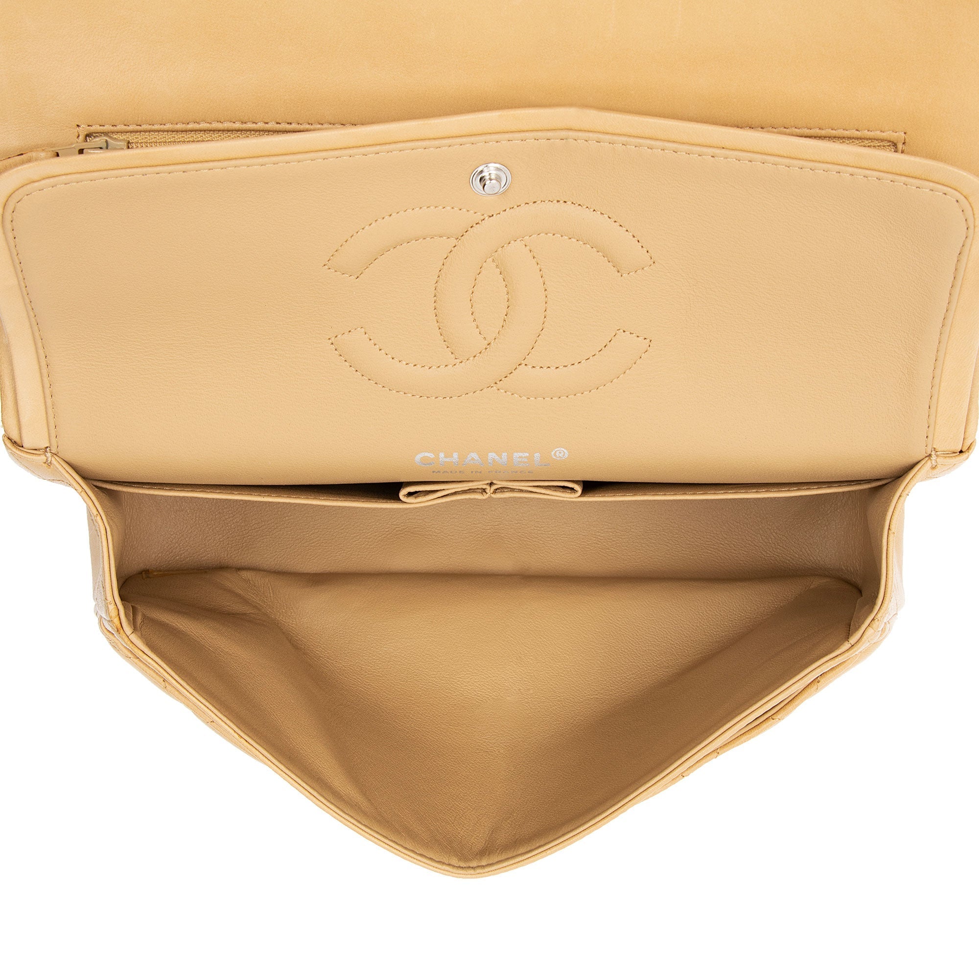 Chanel Lambskin Classic Medium Double Flap Bag (SHF-PLkziN)
