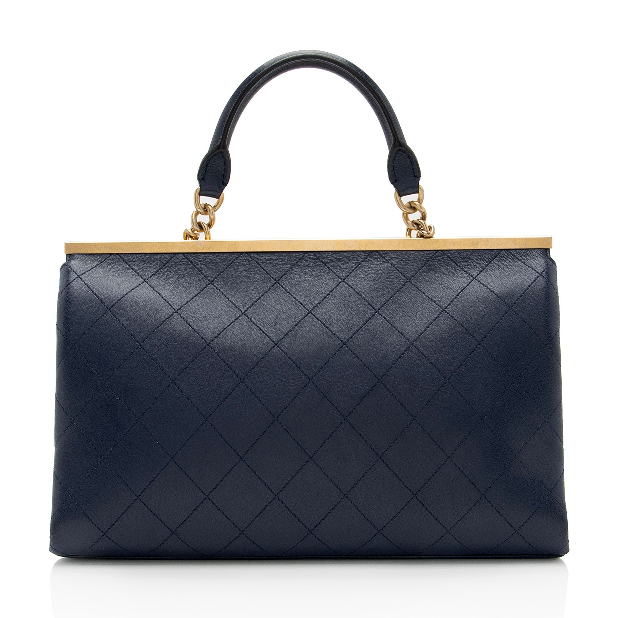 Chanel Lambskin Coco Lux Top Handle Flap Bag (SHF-E3U0SX)