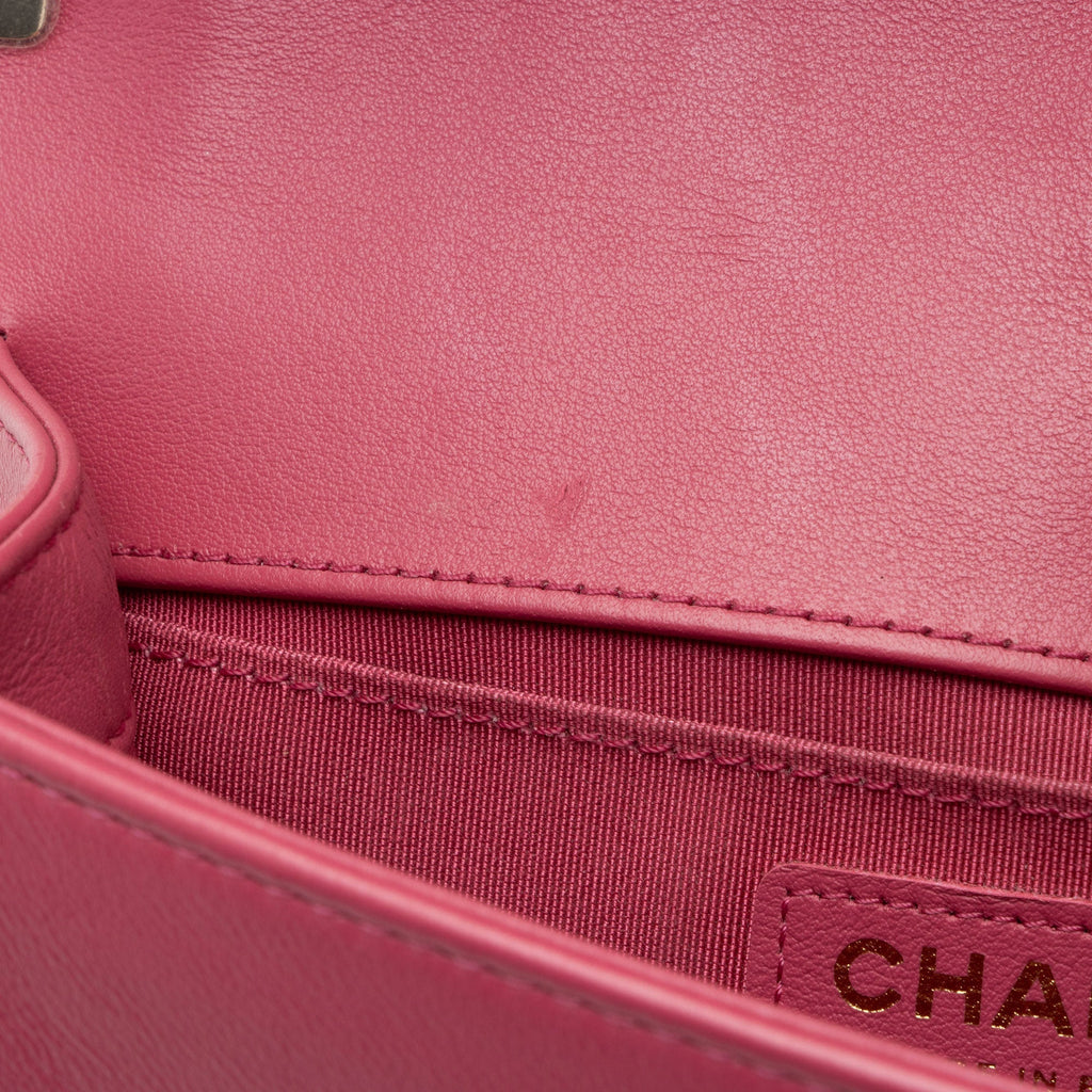 Chanel Lambskin Tweed Small Boy Bag (SHF-N1i7JO)