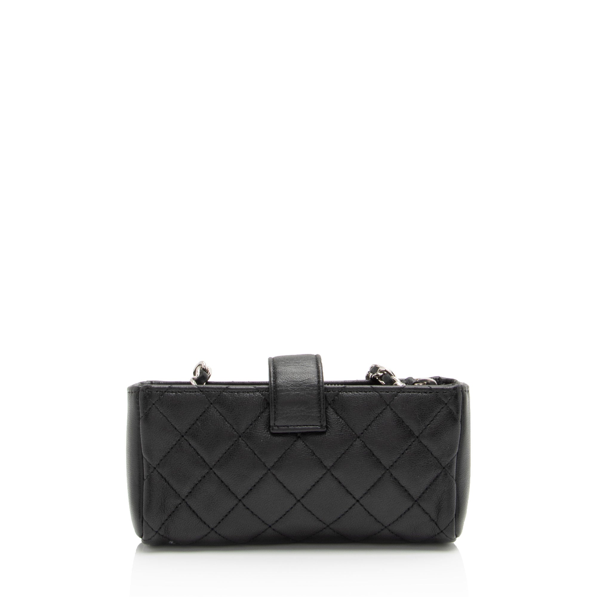 Chanel Lambskin Valentine Charms Mini Phone Holder Crossbody Bag (SHF-LaTesi)
