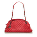 Chanel Mademoiselle Leather Bowling Bag (SHG-35686)
