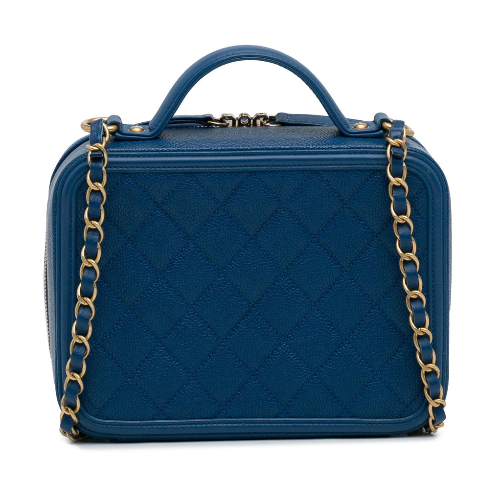 Chanel Medium CC Filigree Caviar Vanity Case (SHG-hDYH99)