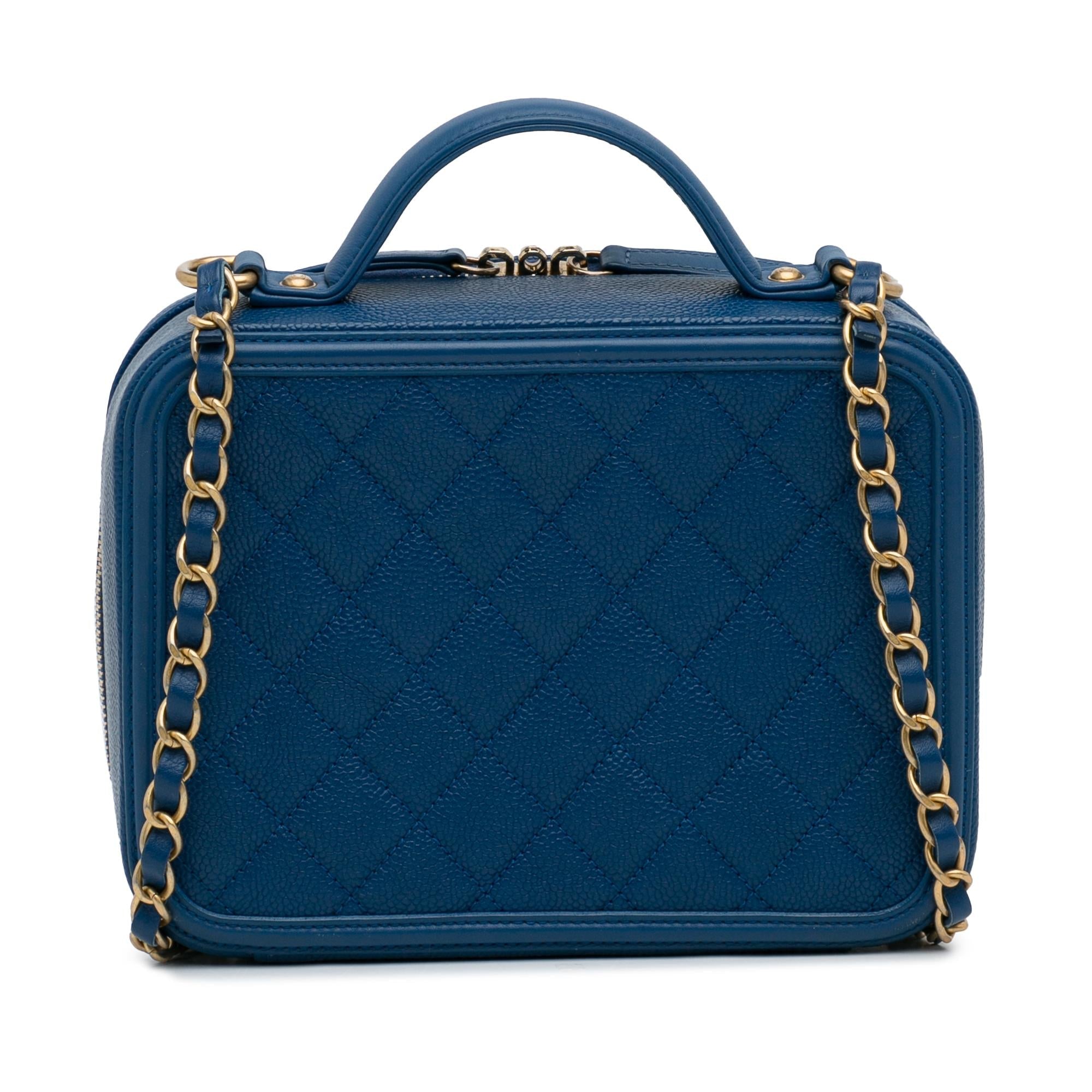 Chanel Medium CC Filigree Caviar Vanity Case (SHG-hDYH99)
