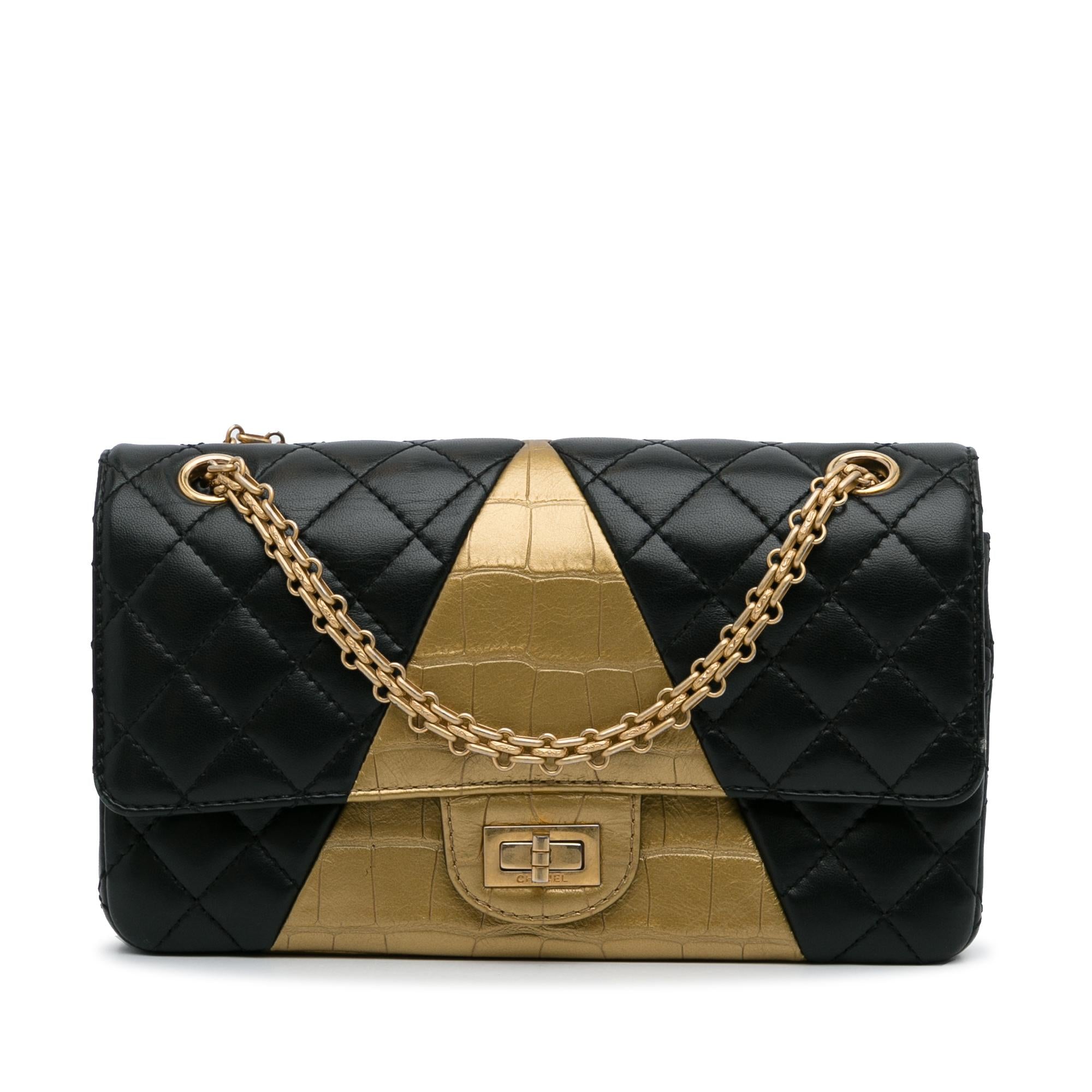 Chanel Medium Croc Embossed Lambskin 2.55 Reissue Double Flap Bag (SHG-JzyULz)