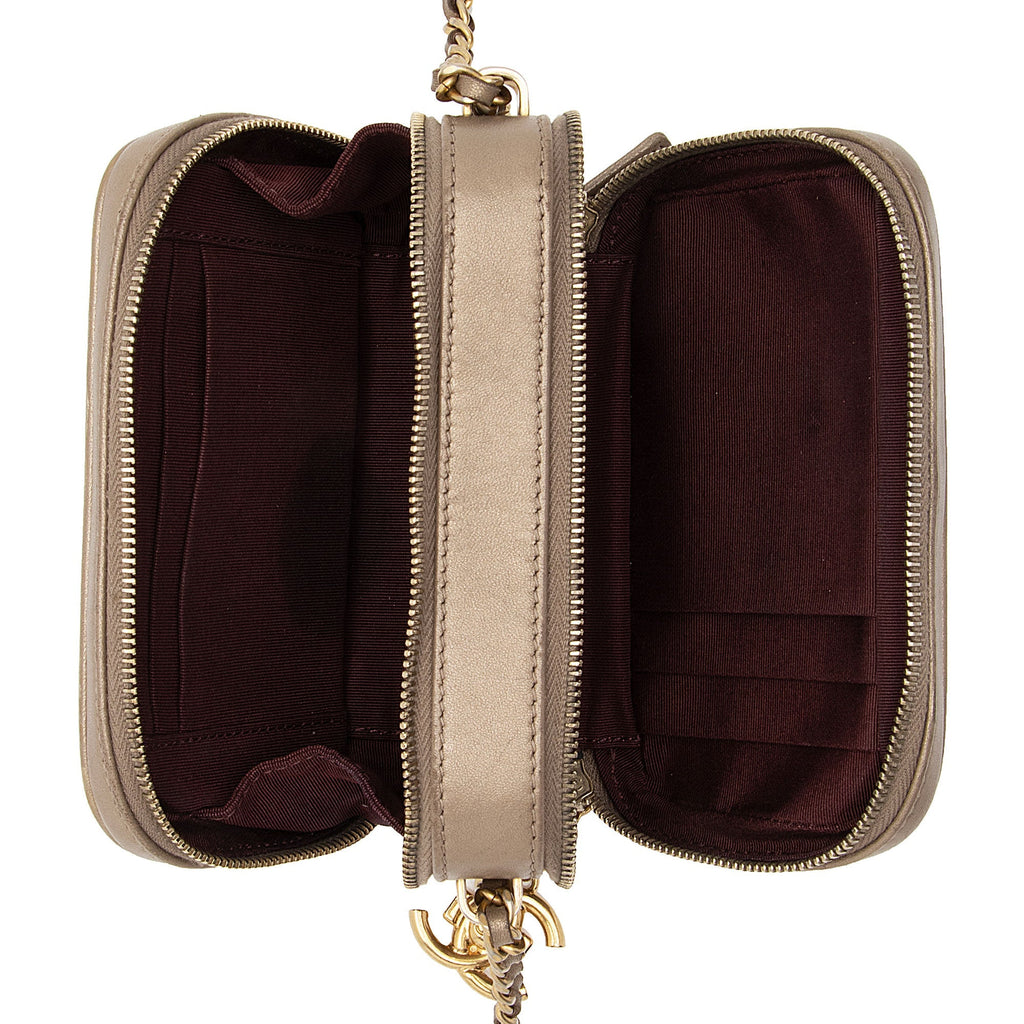 Chanel Metallic Lambskin Coco Camera Mini Shoulder Bag (SHF-7xYr5Z)