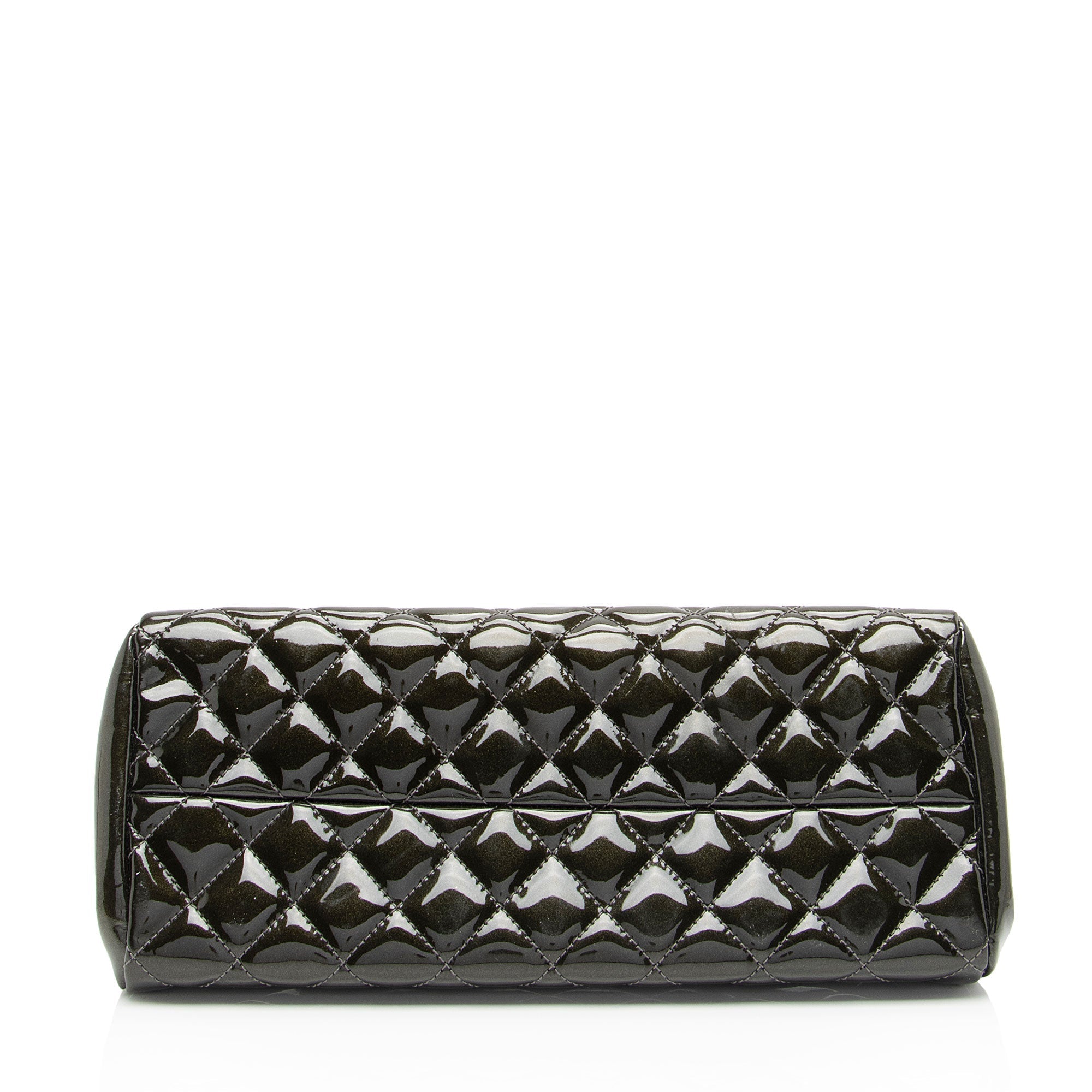 Chanel Metallic Patent Leather Just Mademoiselle Bowler Small Satchel (SHF-9cE7hE)