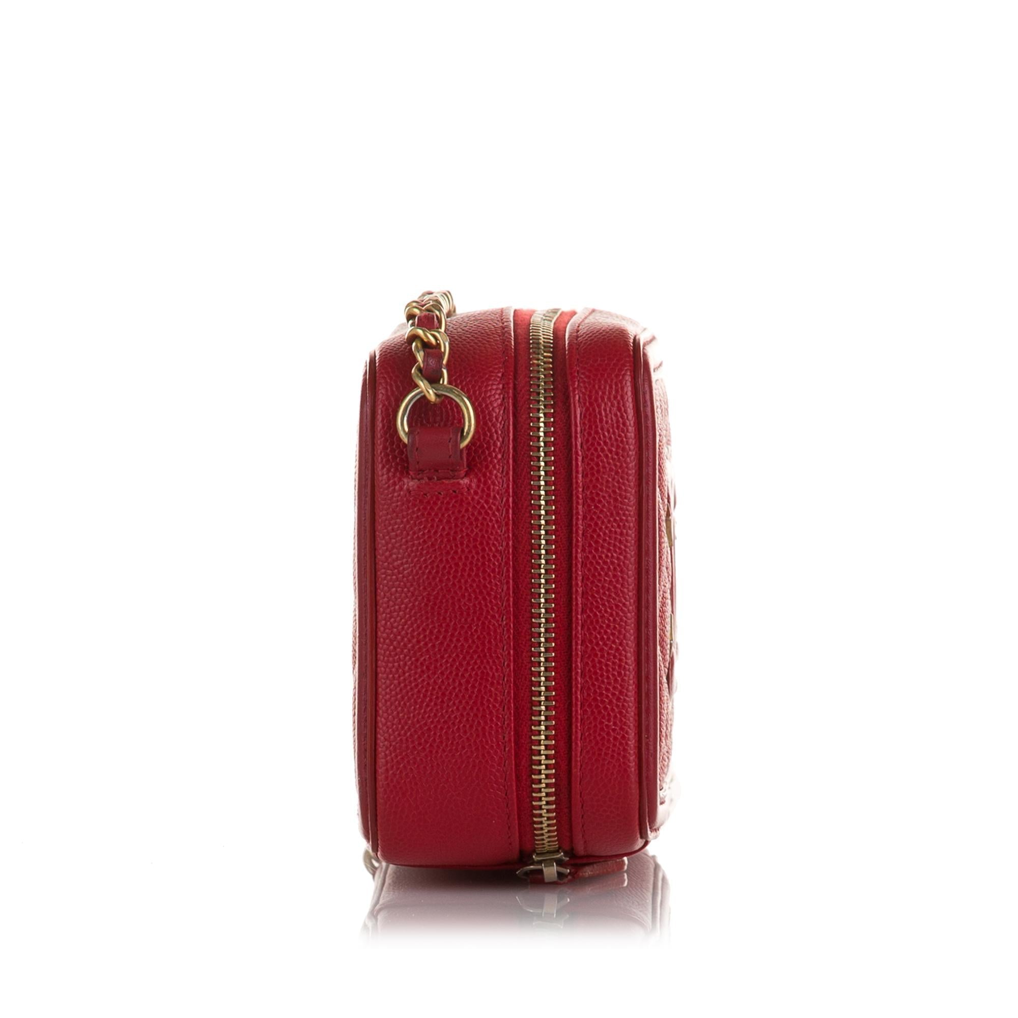 Chanel Mini CC Filigree Caviar Vanity Case (SHG-qVsozO)