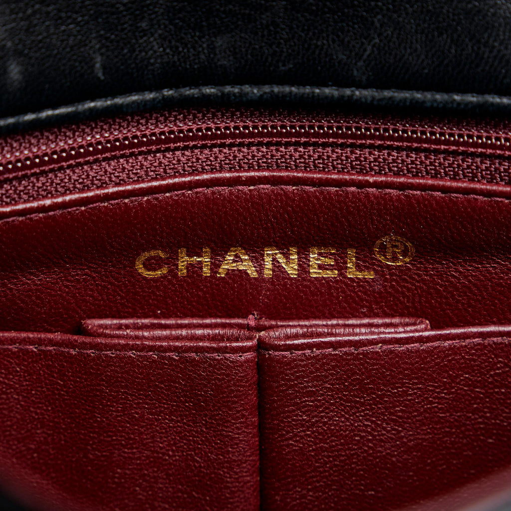Chanel Mini Classic Square Lambskin Single Flap Bag (SHG-3rD17V)