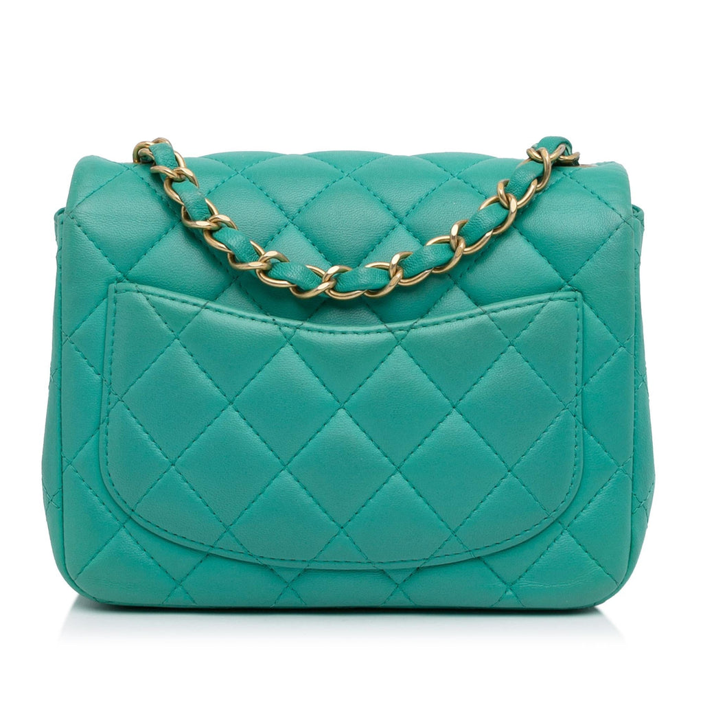 Chanel Mini Classic Square Lambskin Single Flap Bag (SHG-oxXAOp)