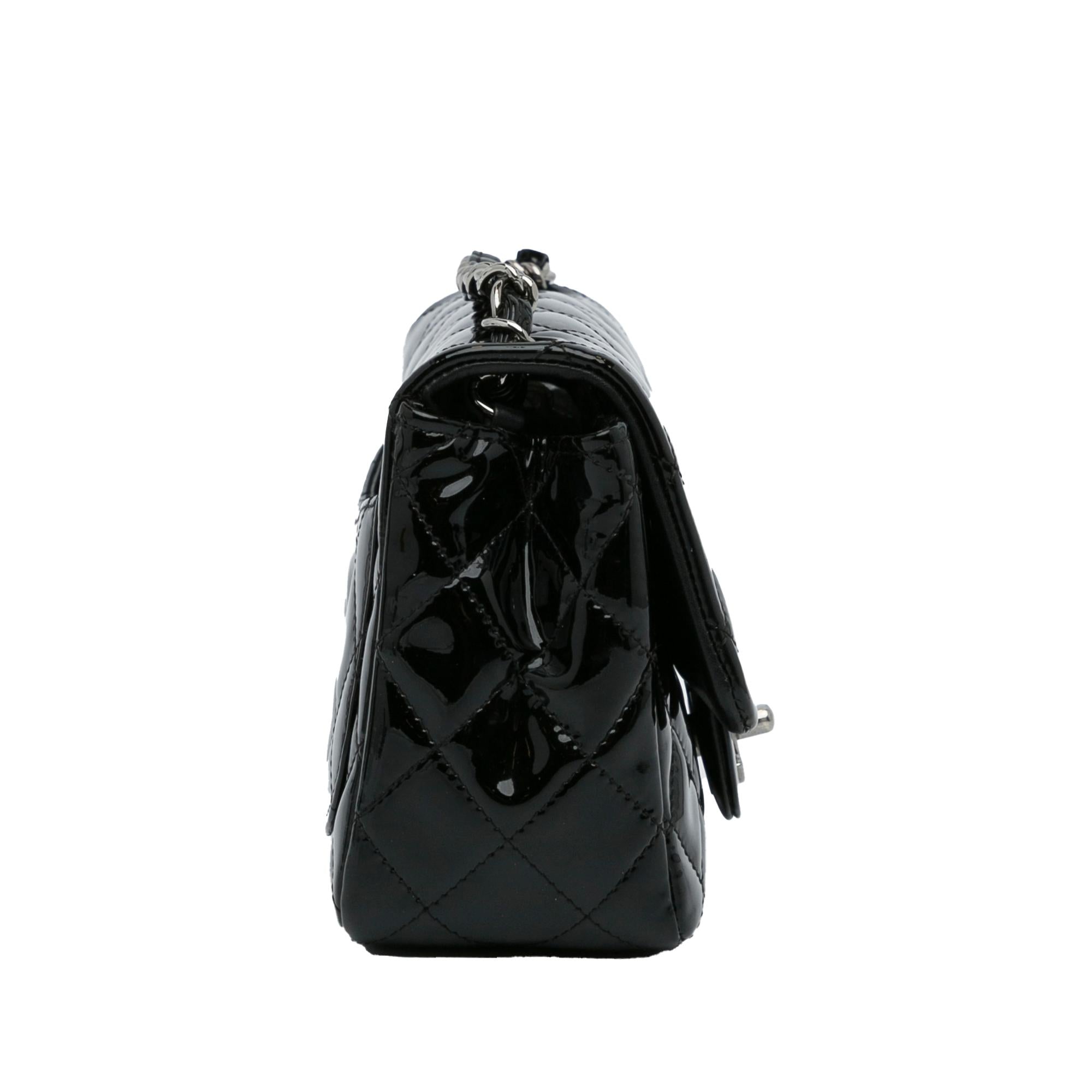 Chanel Mini Classic Square Patent Single Flap (SHG-rUMkrs)