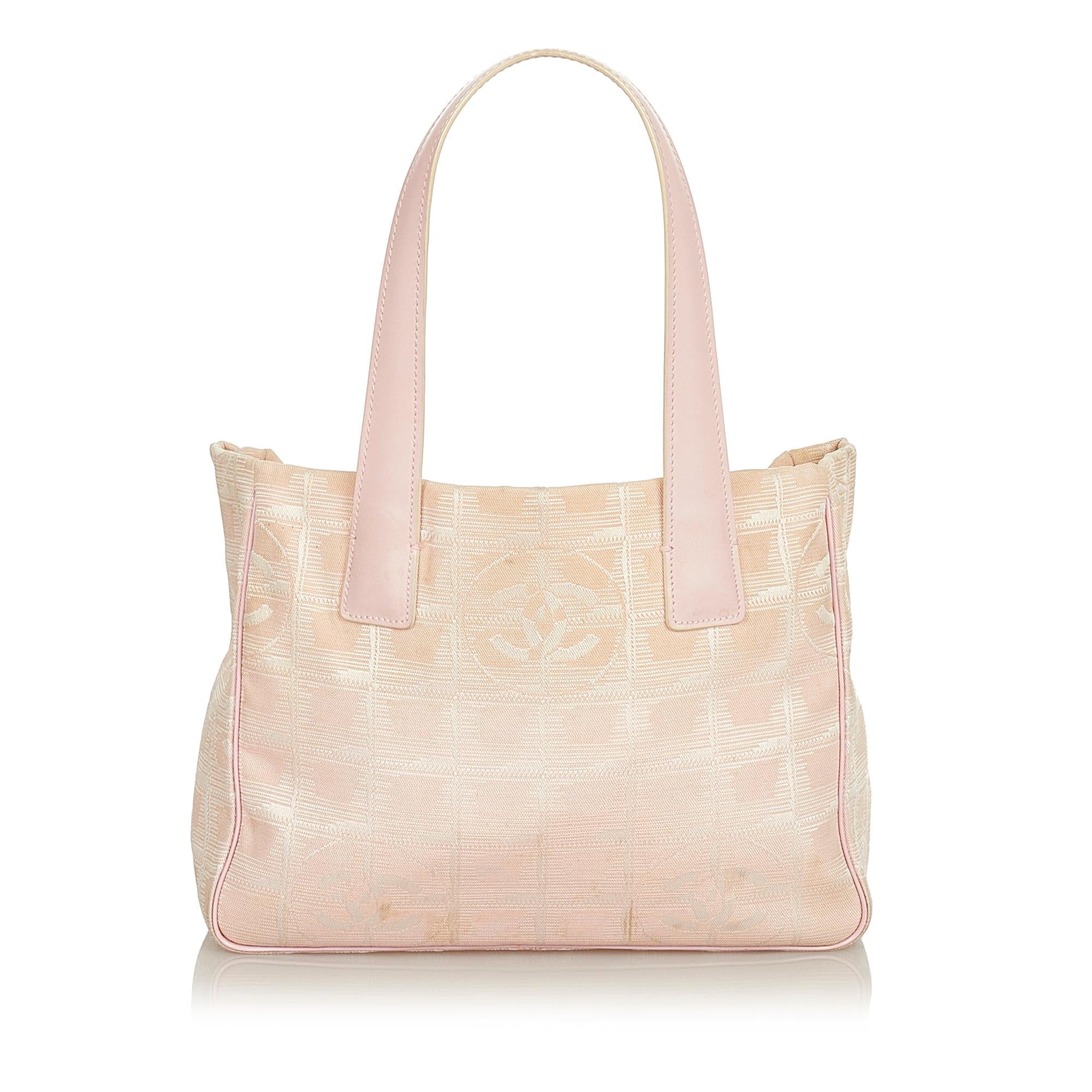 Chanel New Travel Line Canvas Tote Bag (SHG-25307)