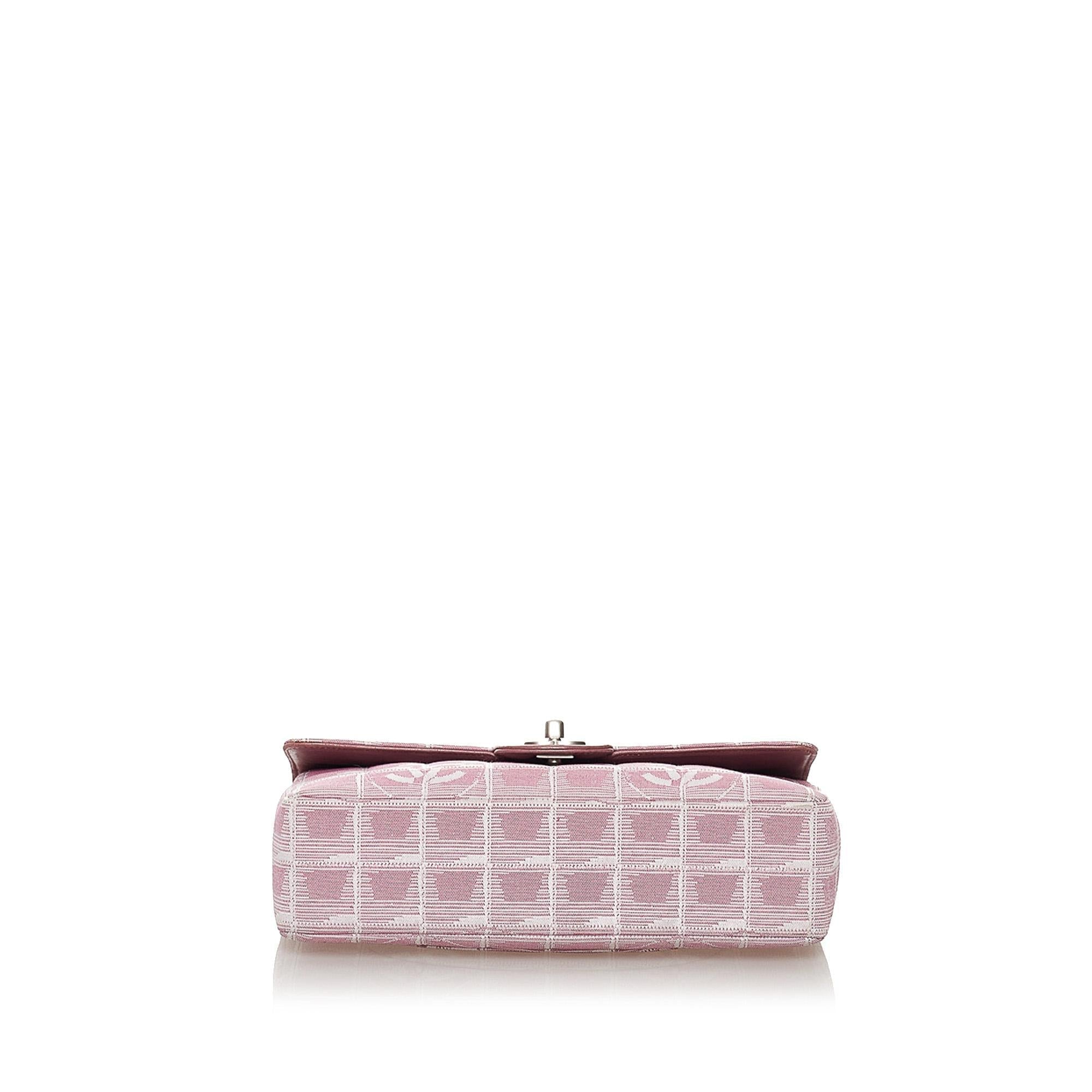 Chanel New Travel Line Classic Flap Nylon Shoulder Bag (SHG-32717)