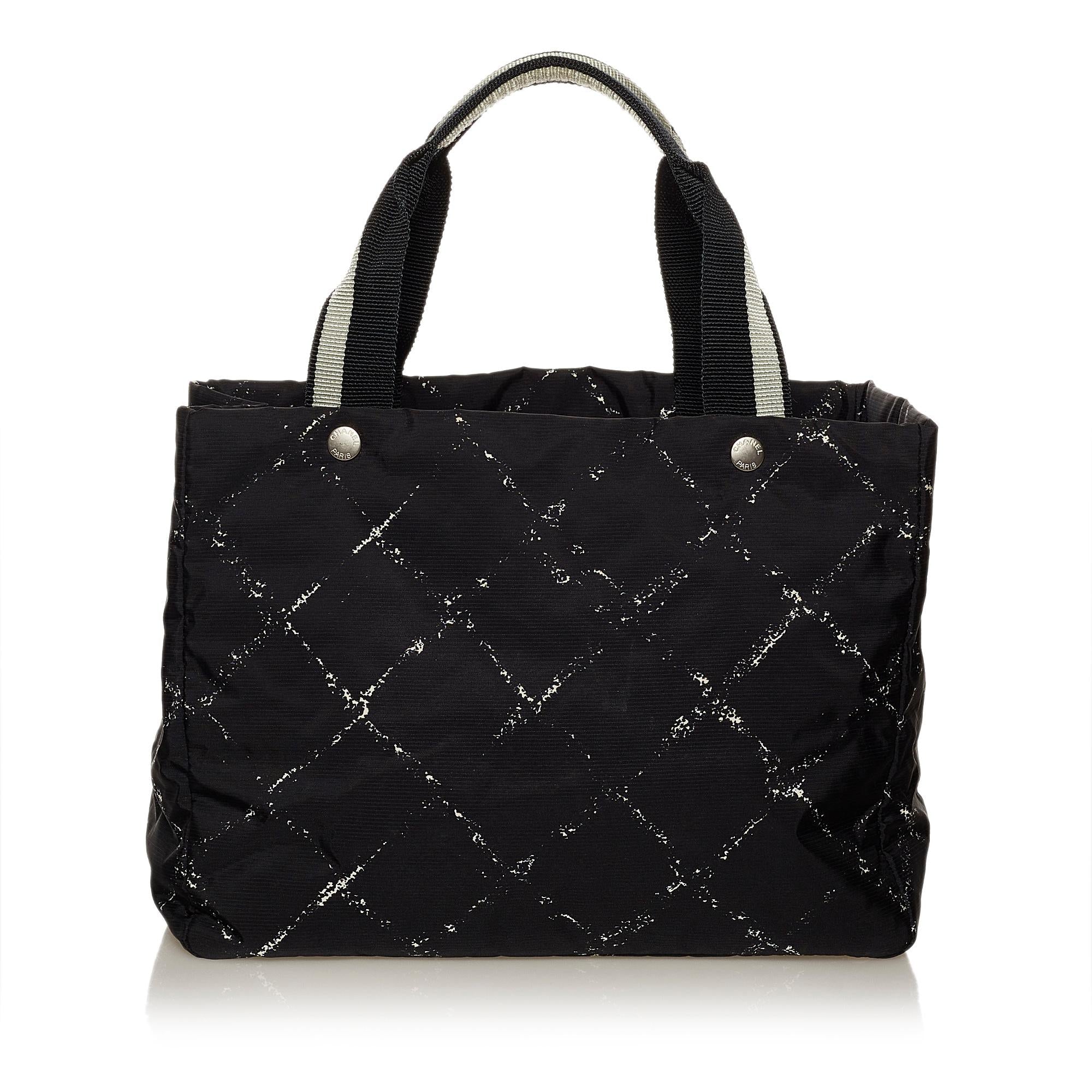 Chanel Old Travel Line Nylon Tote Bag (SHG-28505)