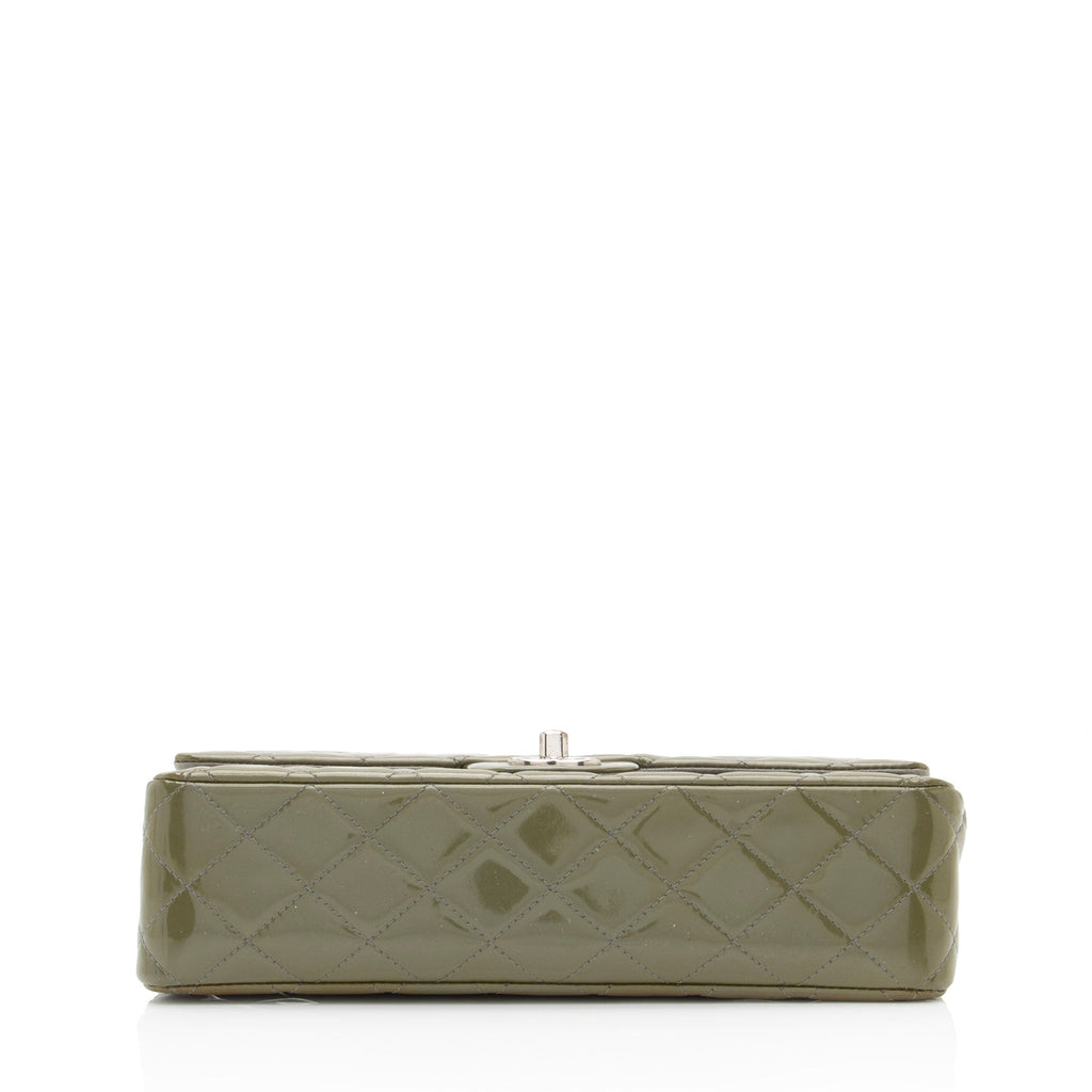 Chanel Patent Leather Classic Medium Double Flap Bag (SHF-yY0DZr)