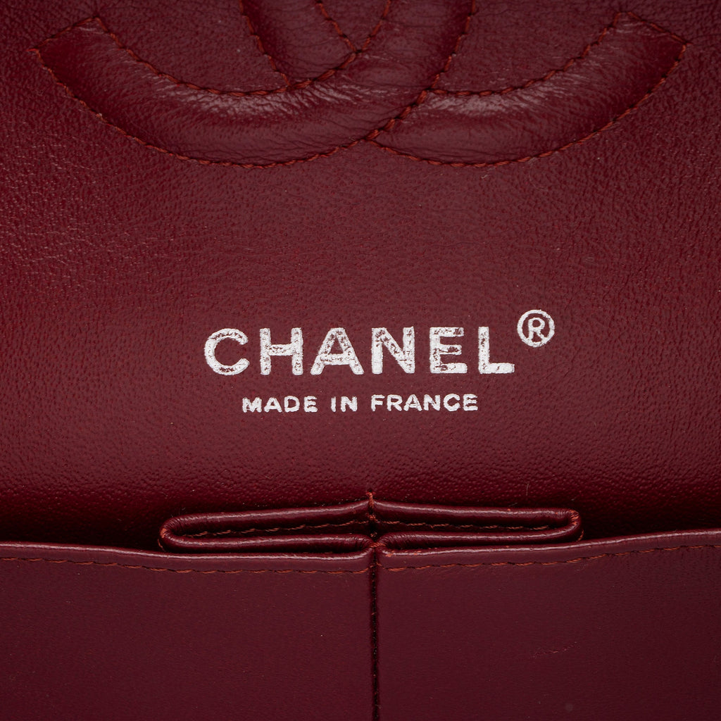 Chanel Patent Leather Classic Medium Double Flap Bag (SHF-BwsnL1)