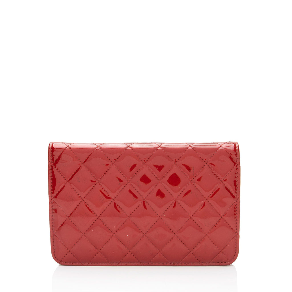 Chanel Patent Leather Classic Wallet on Chain Bag (SHF-kZcSTK)